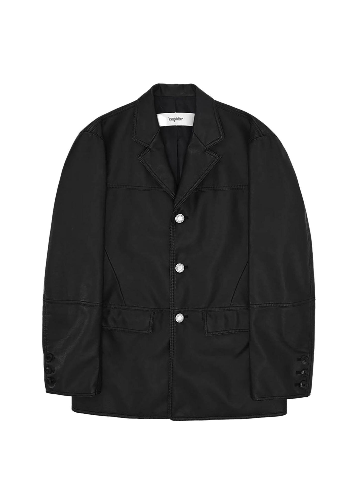 Washed Faux-Leather Jacket