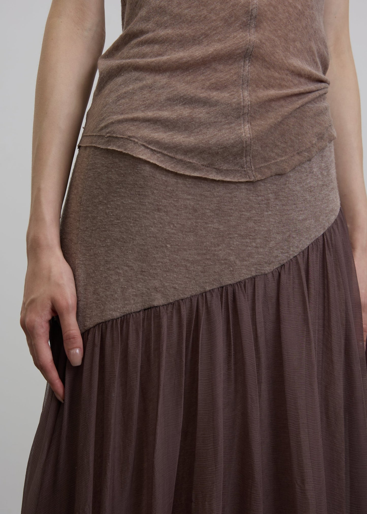 Silk Flared Midi Skirt