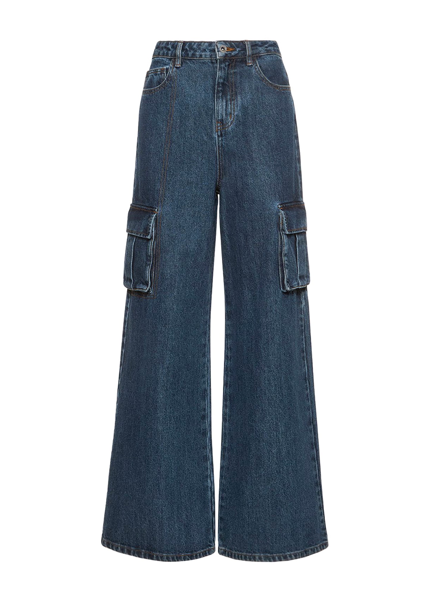 Denim Cargo Jeans