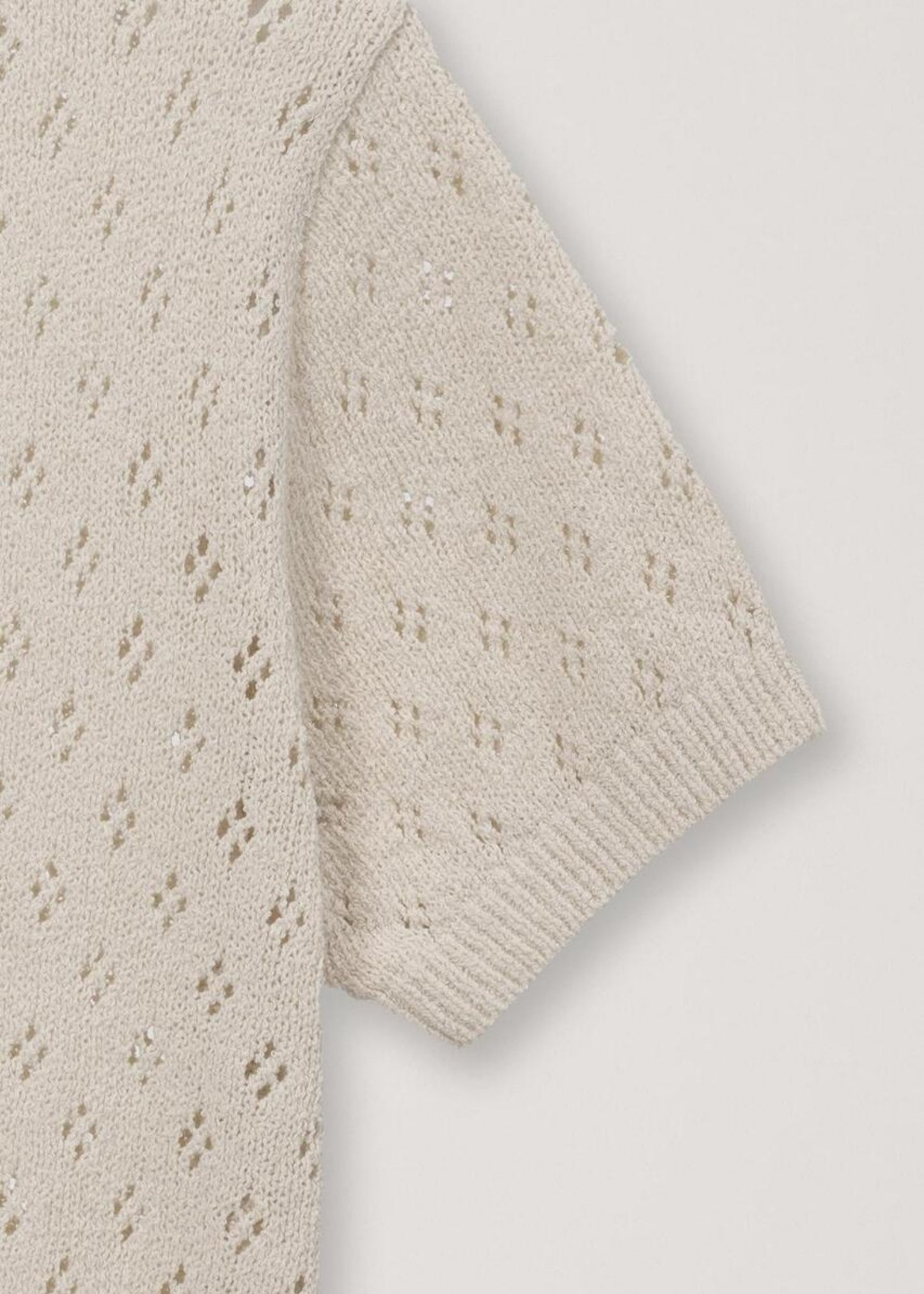 Crochet Crewneck Cardigan