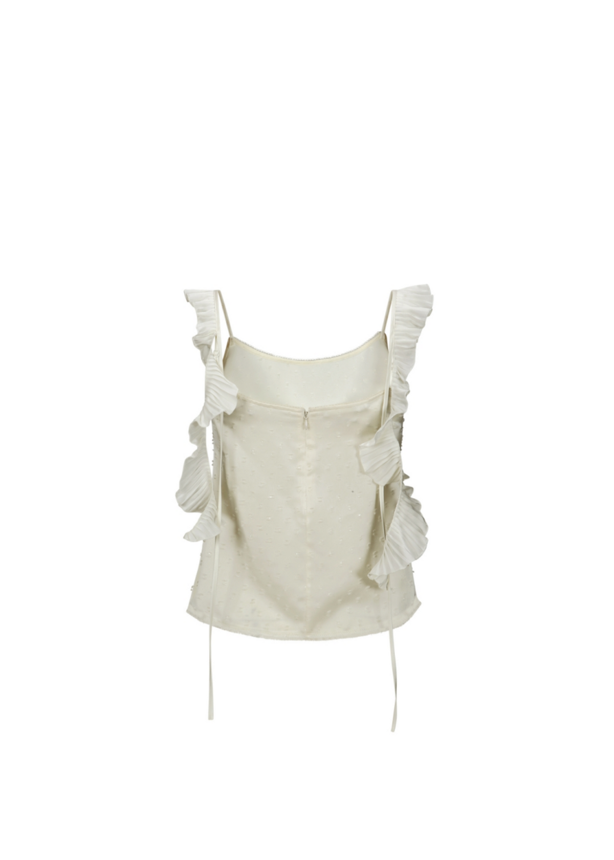 Textured Ruffle Strap Cami Top