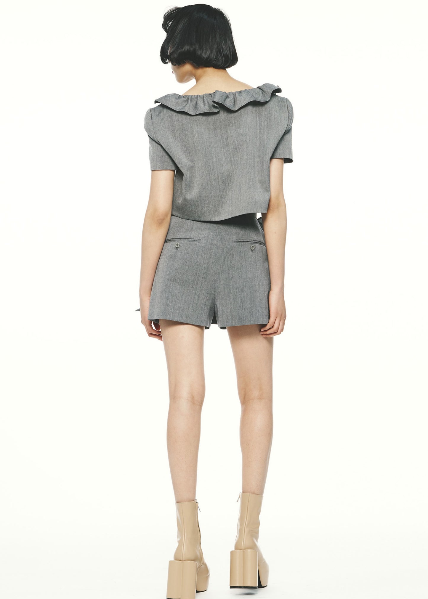 Pleated Apron Skort