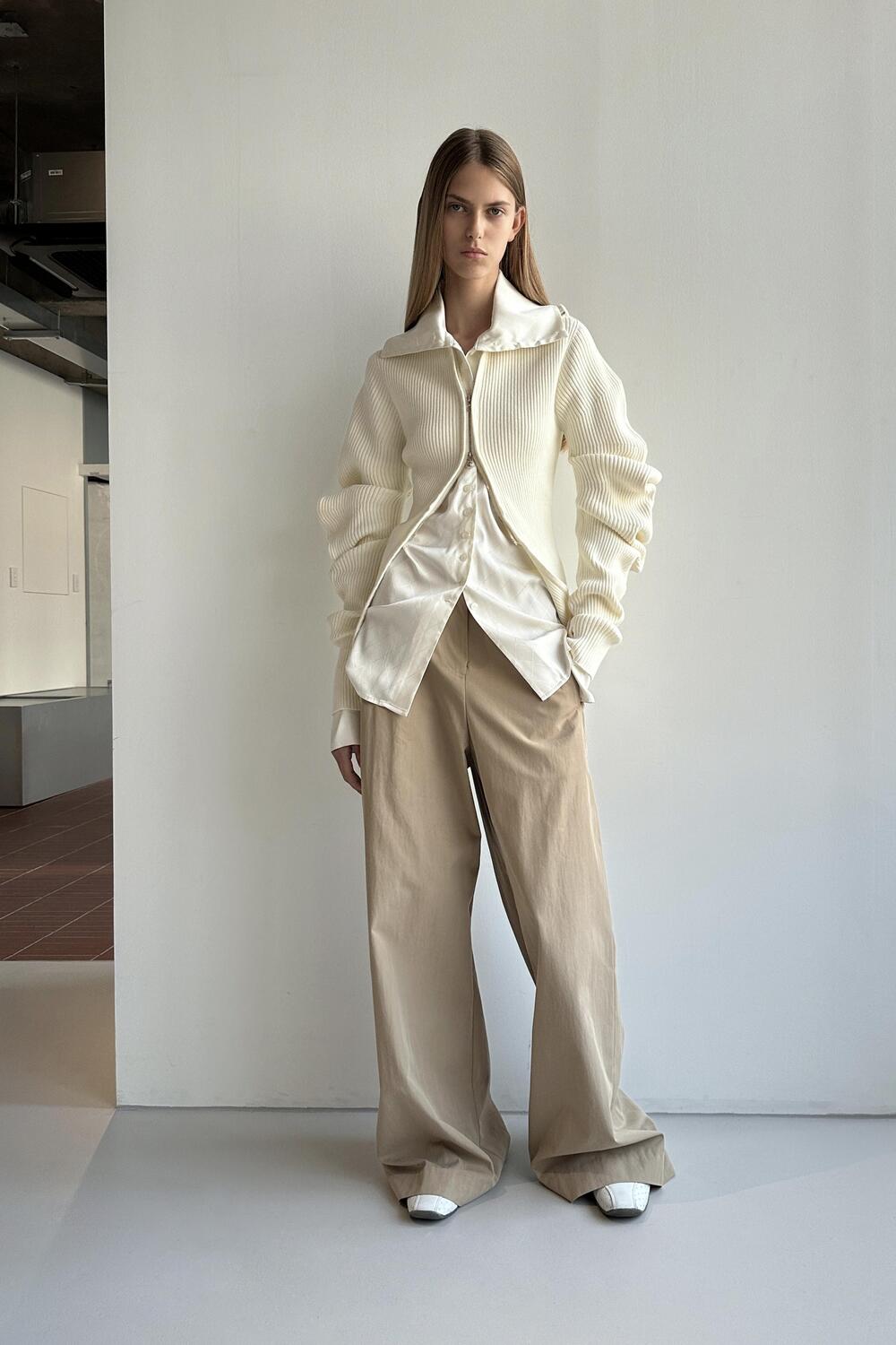 Volume Sleeve Knit Cardigan