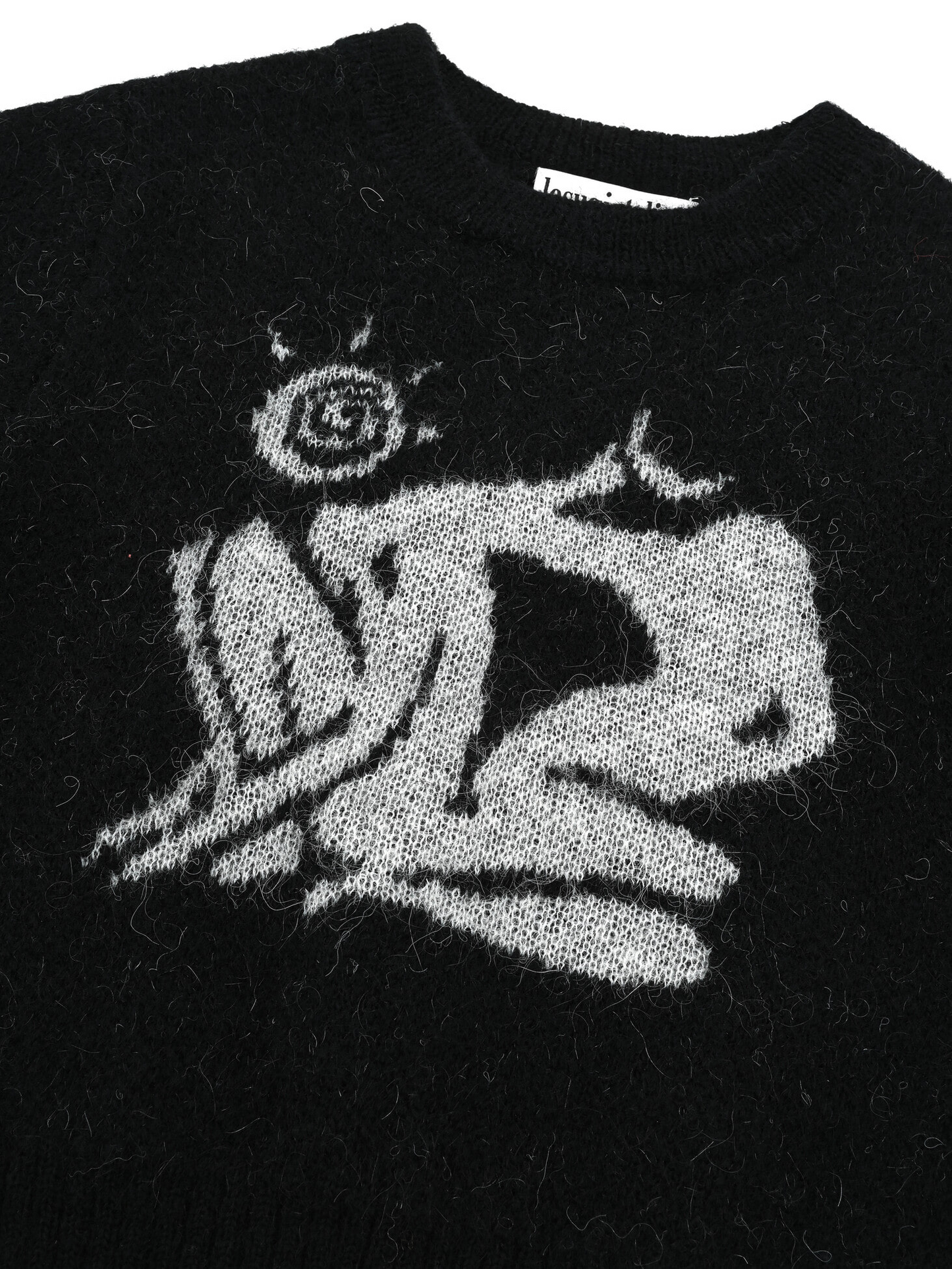Day Crop Half Sleeve Mohair Top