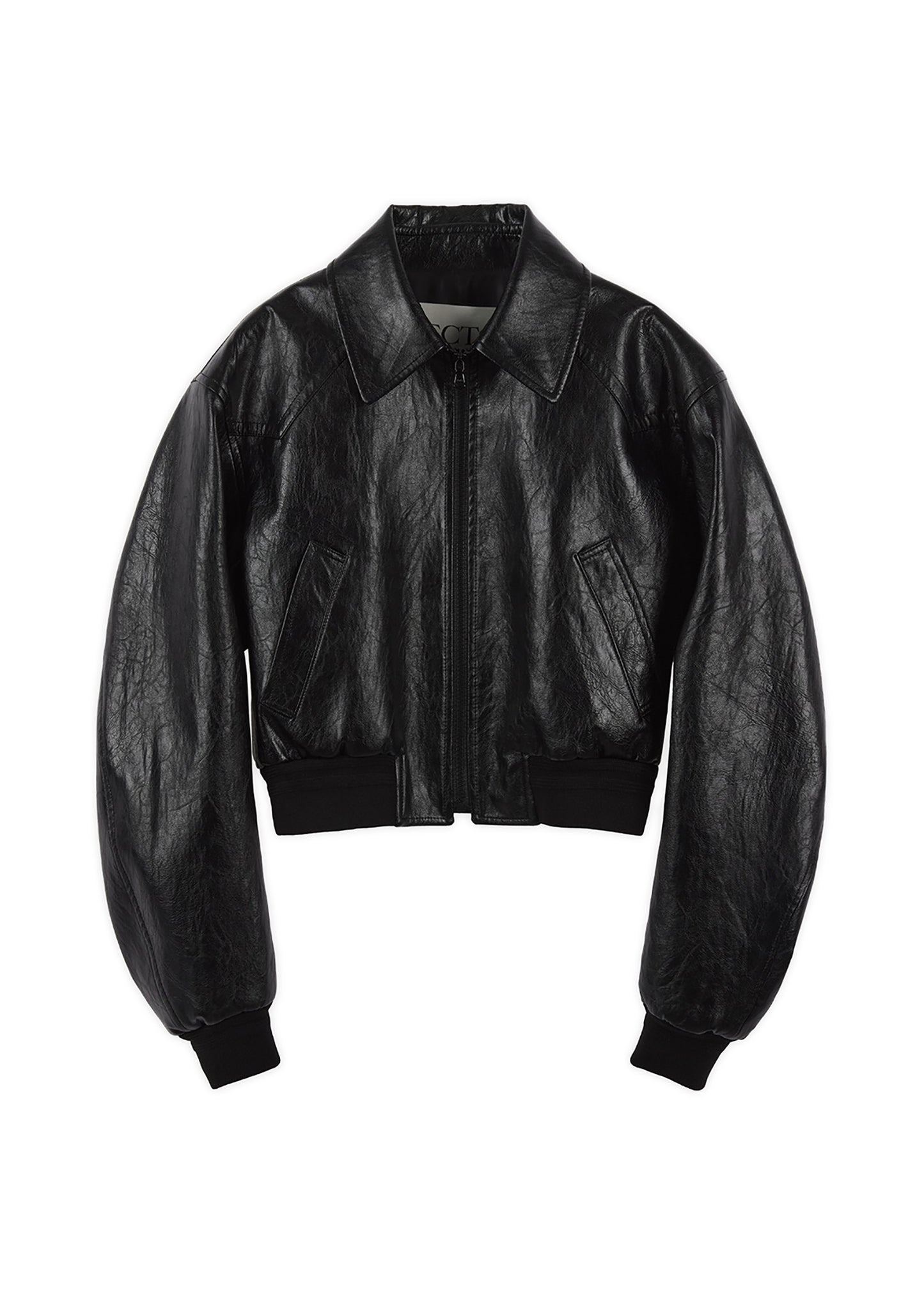Lyon Faux Leather Crop Jumper