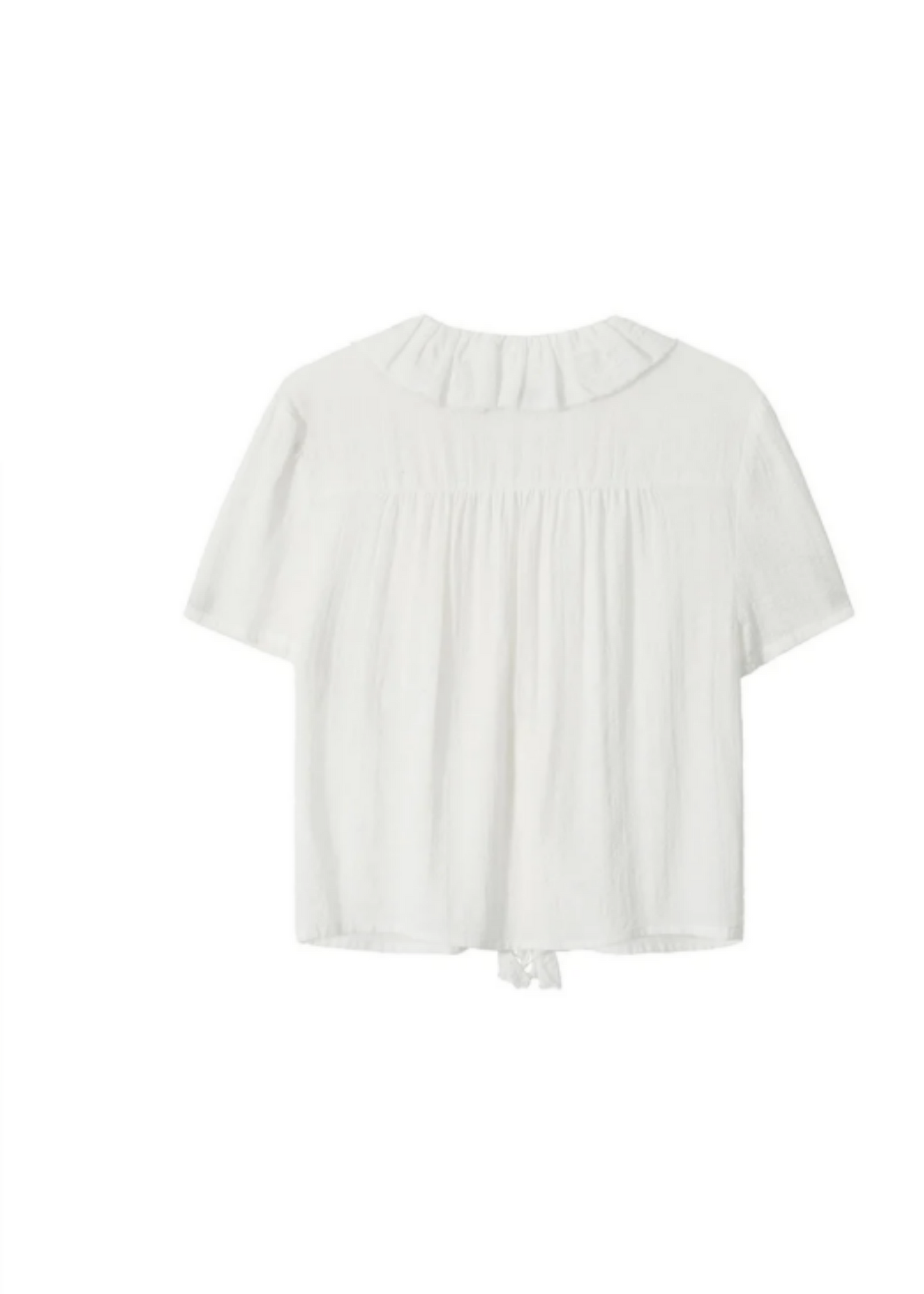 Cotton Ruffle Blouse