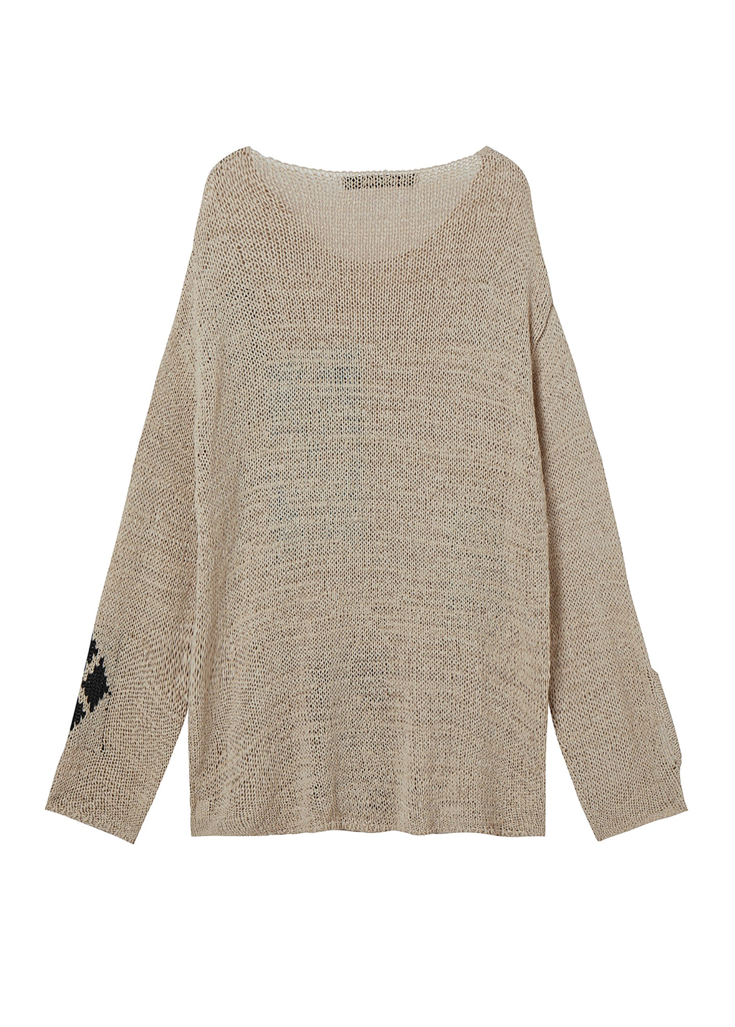 Argyle Cut-out Knit Pullover
