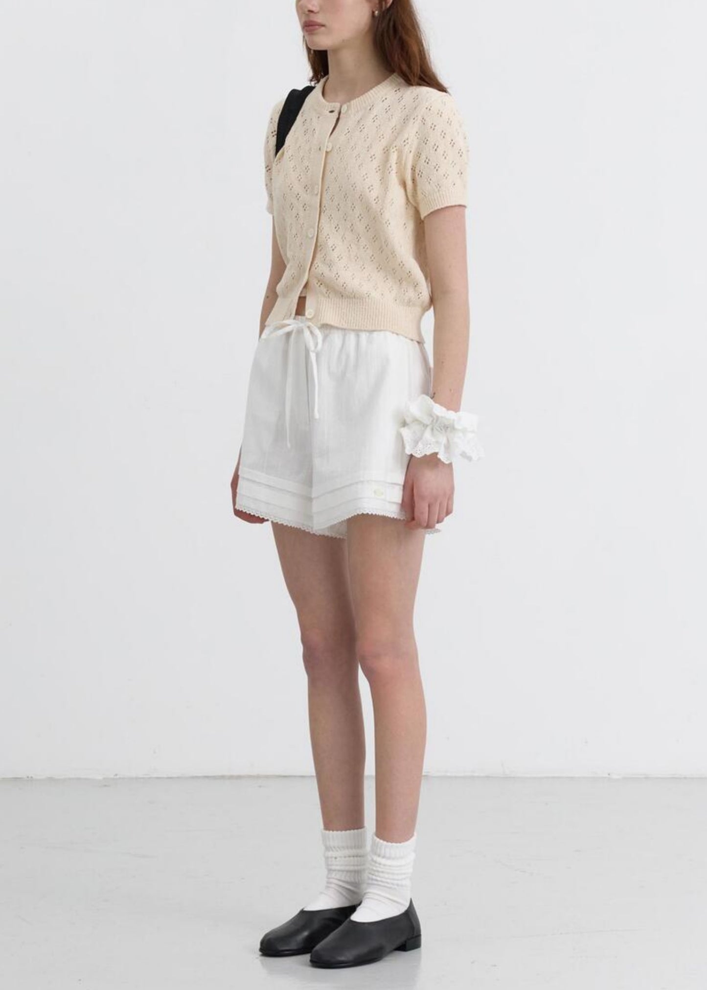 Crochet Crewneck Cardigan