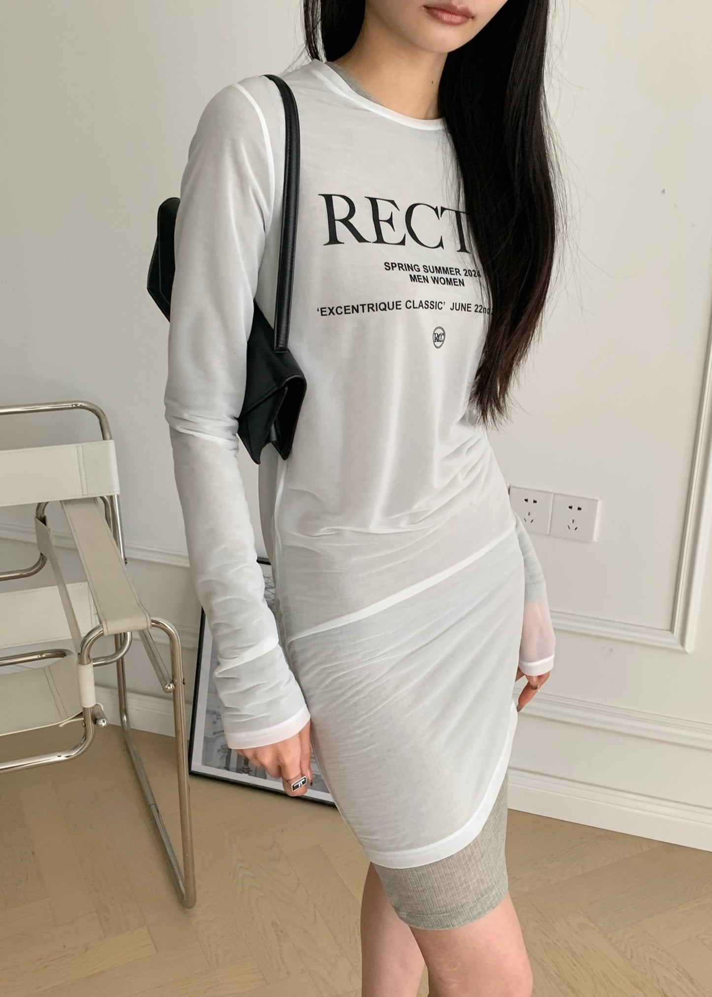 Overlay Rc Logo Jacquard Patch Sheer T-shirt