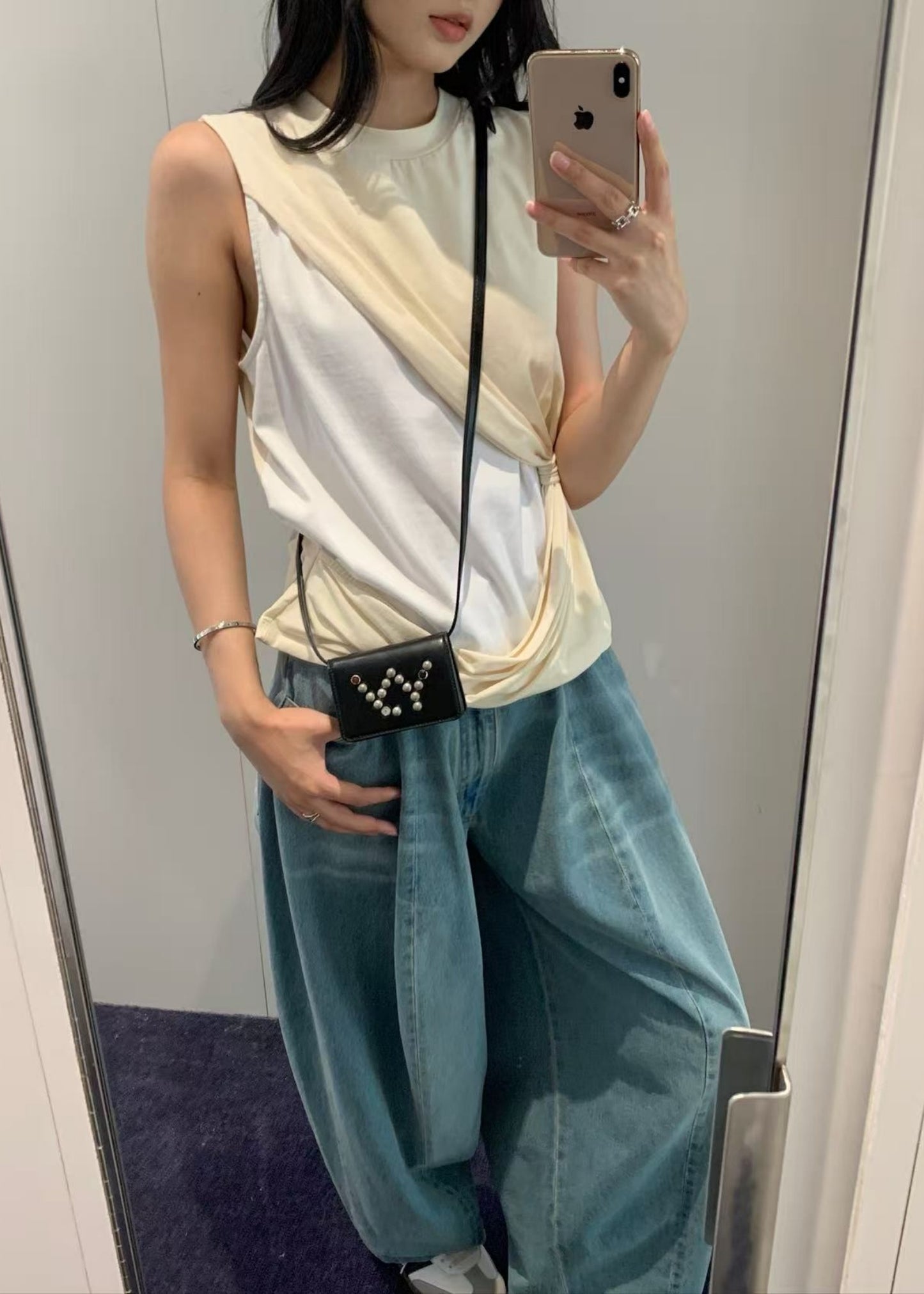 Side-grab Drape Tshirt