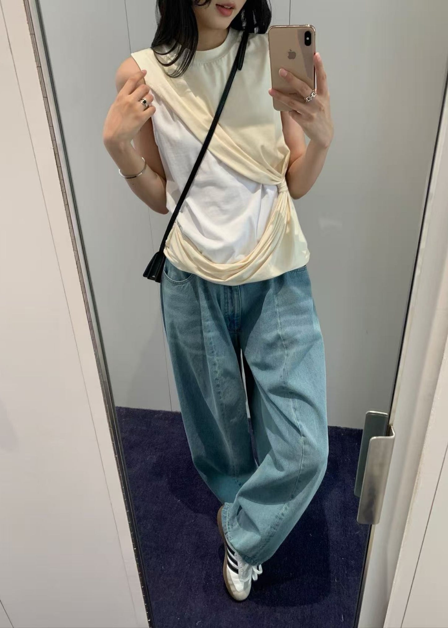Side-grab Drape Tshirt