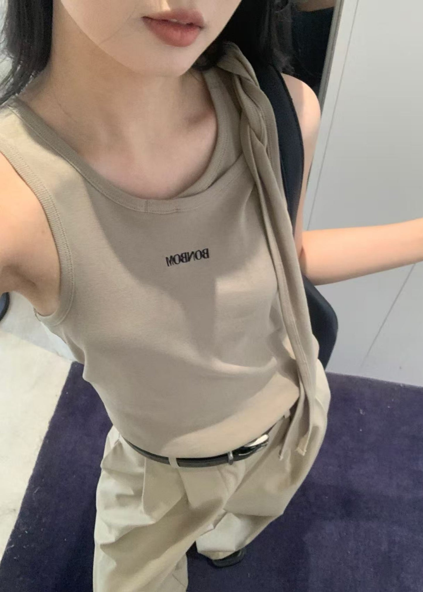 Rolling Strap Layered Sleeveless