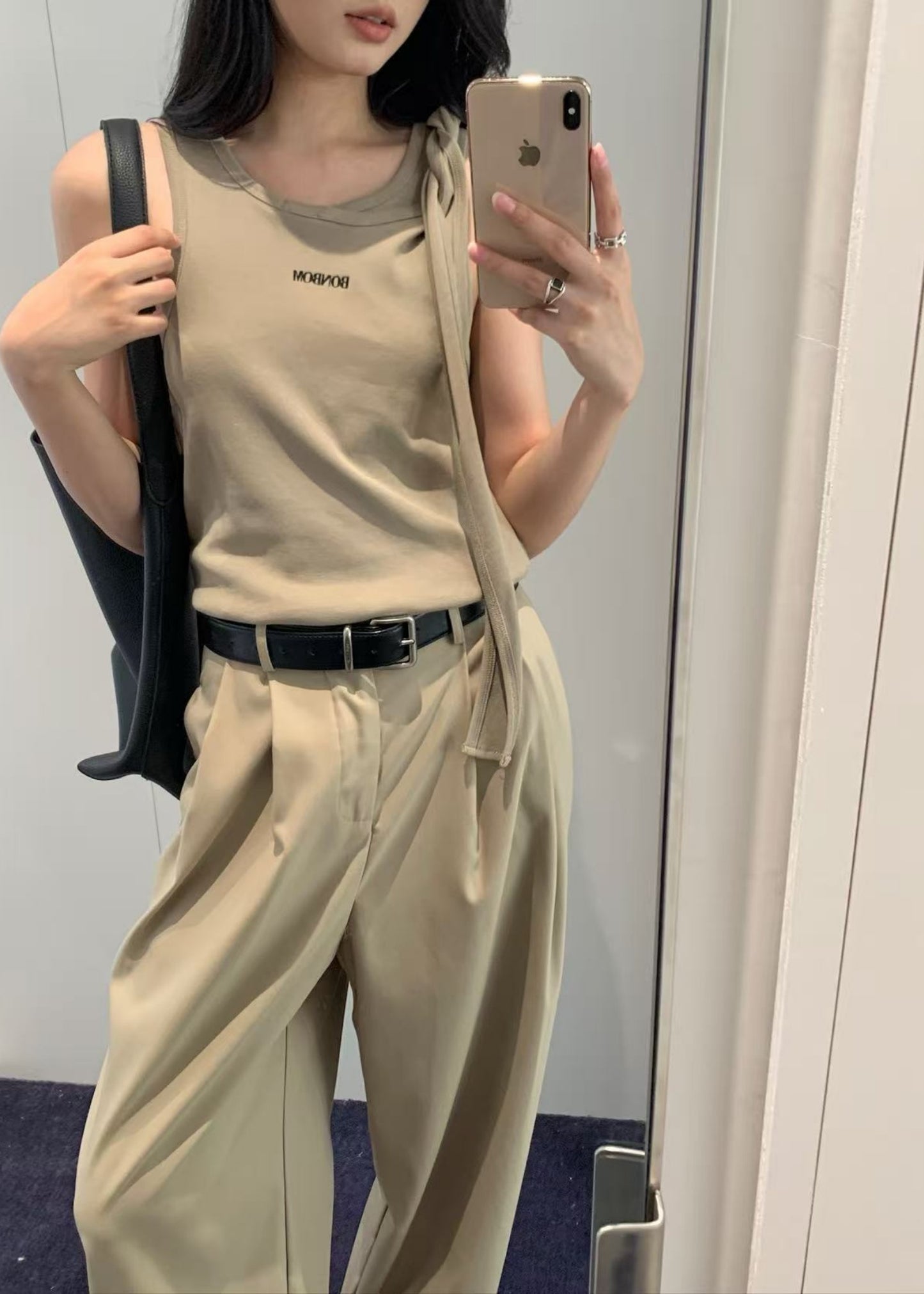 Rolling Strap Layered Sleeveless