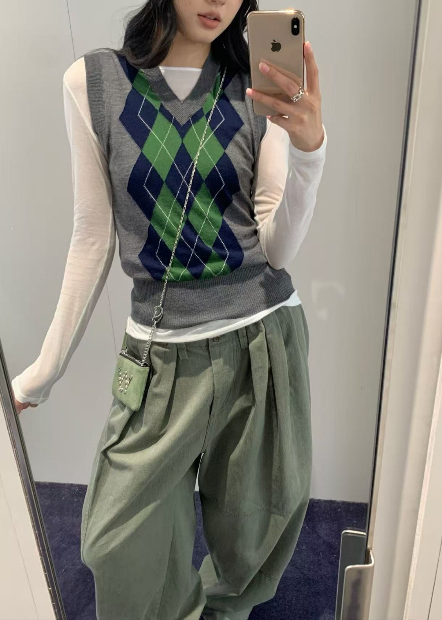 Argyle Knit Vest