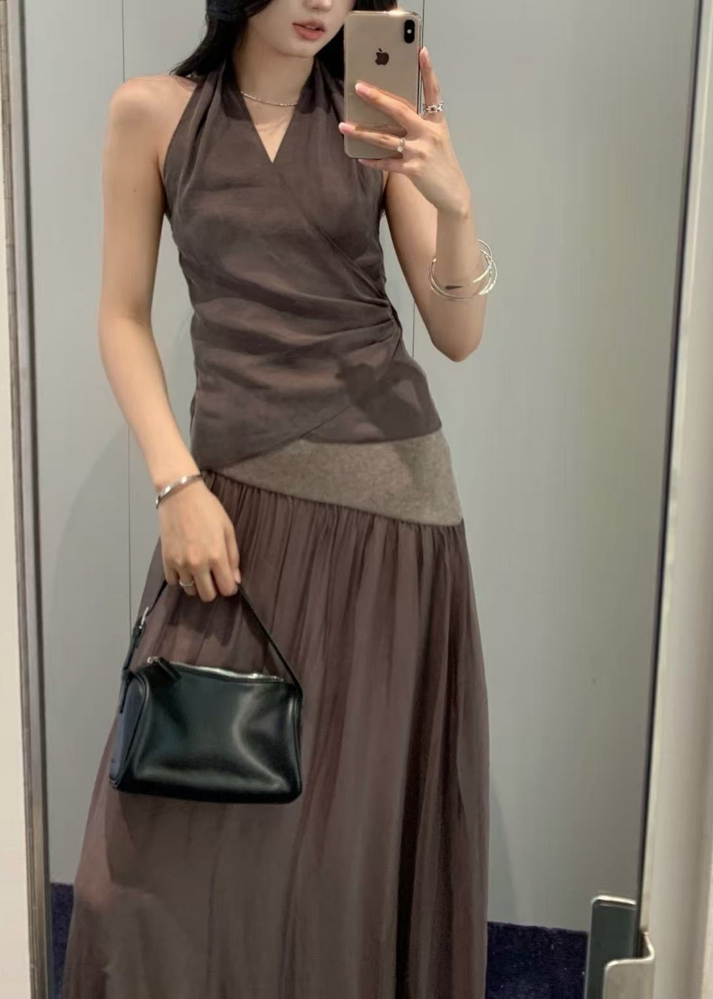 Cross-Tie Halter Tank Top