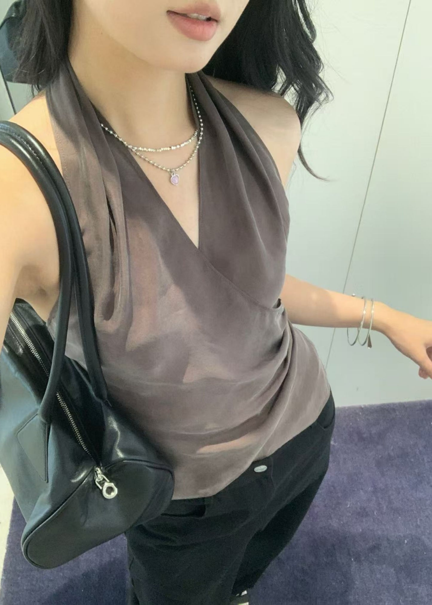Cross-Tie Halter Tank Top