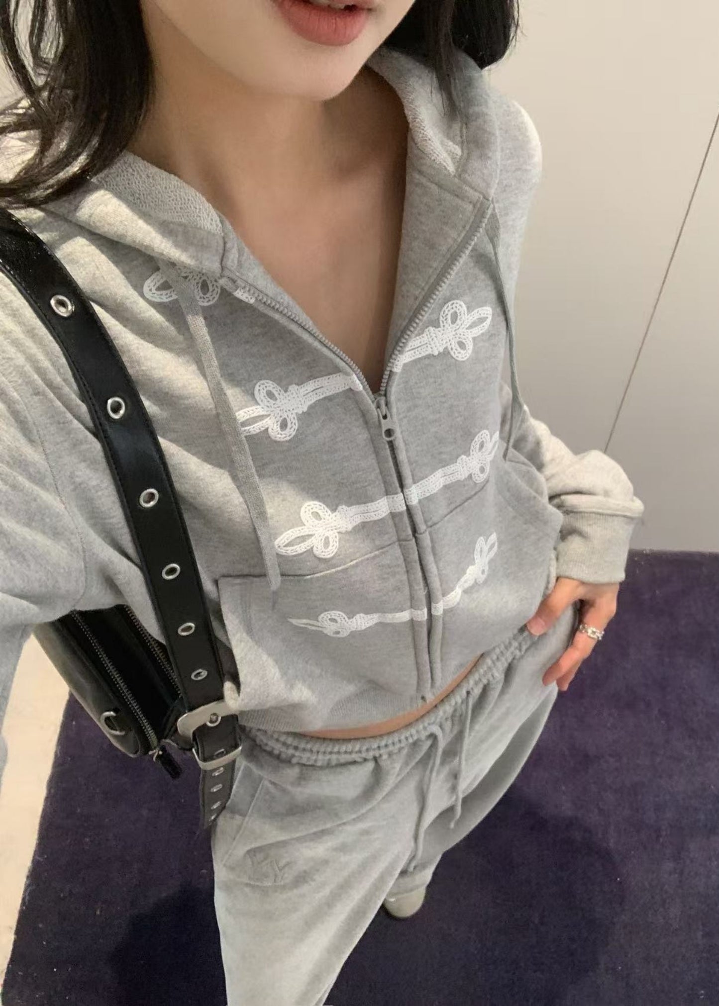 Loop Button Effect Hoodie