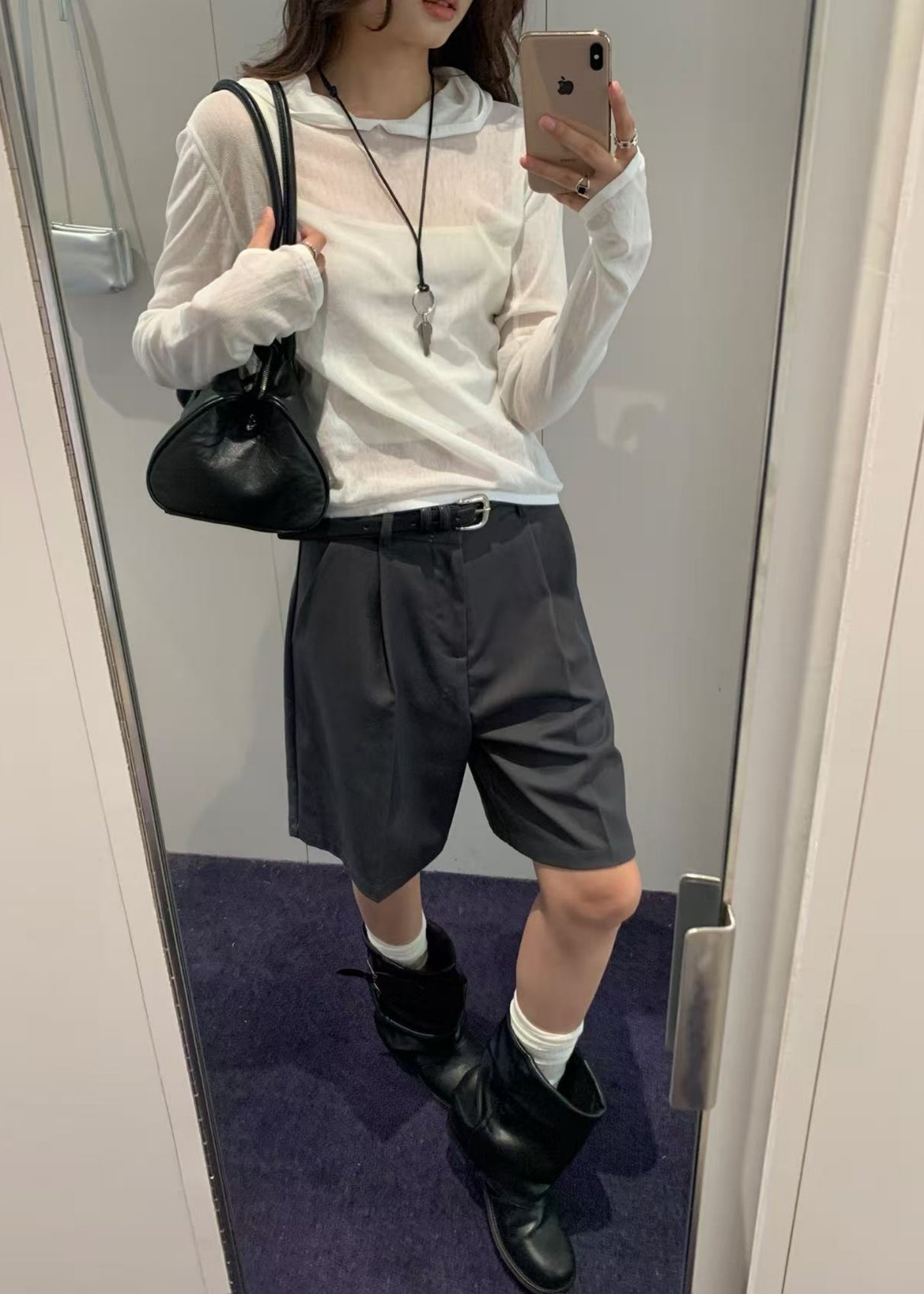 Mesh Hooded Top