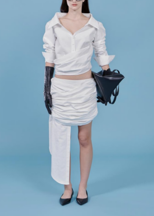 Gather-wrap Shirt