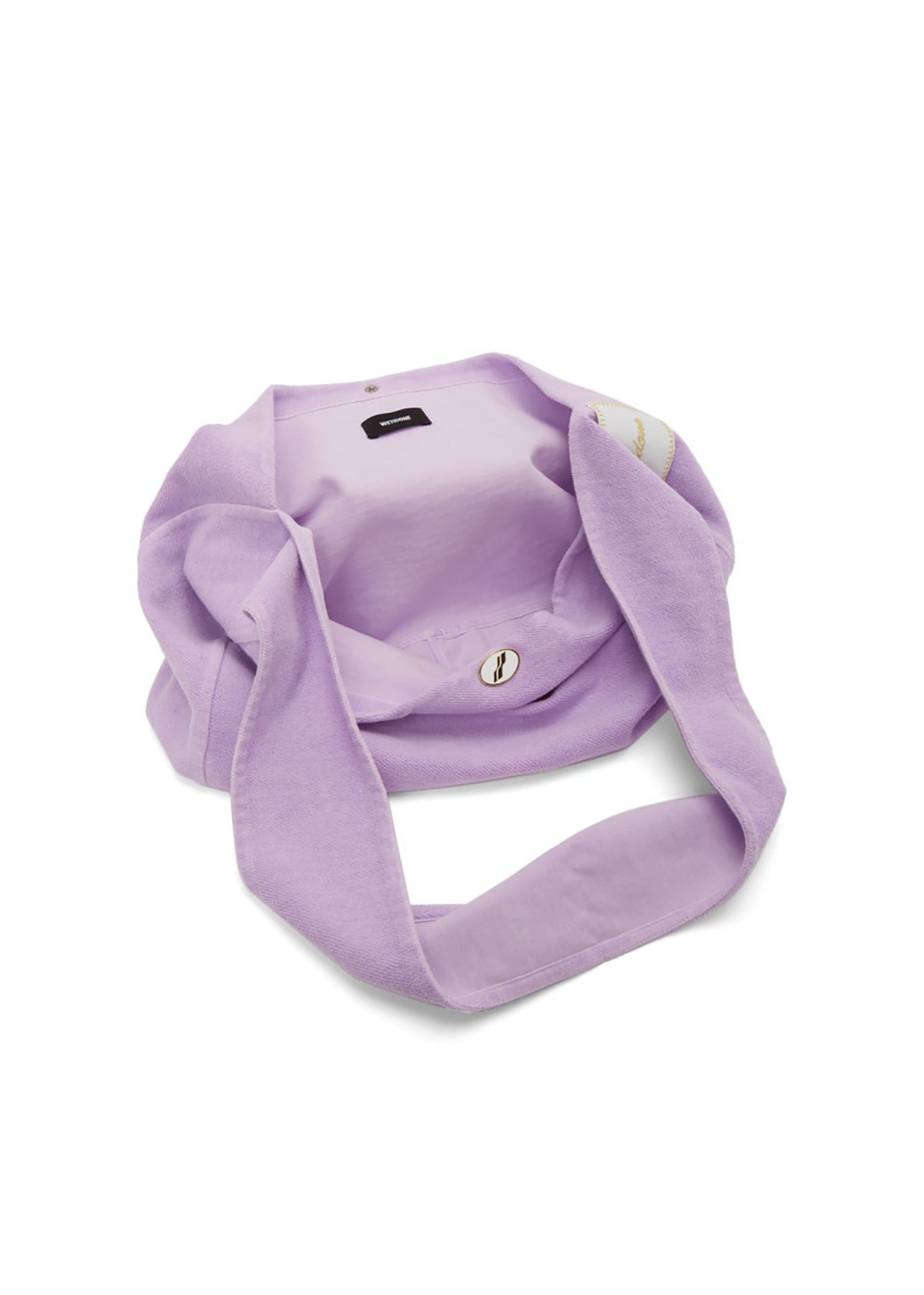 Purple Logo Cotton Cross Bag