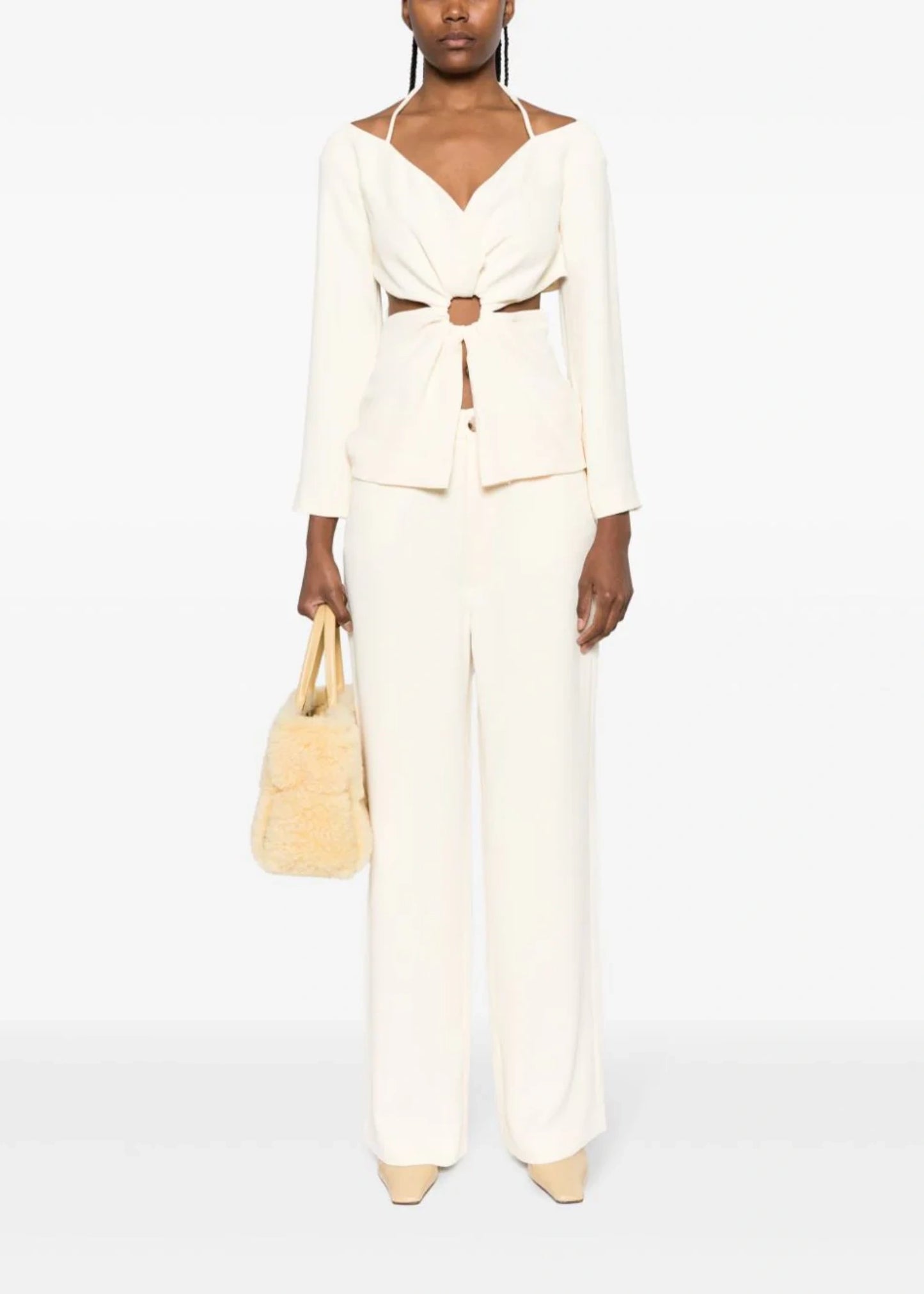 Lydie Cut-out-detail Crepe Top