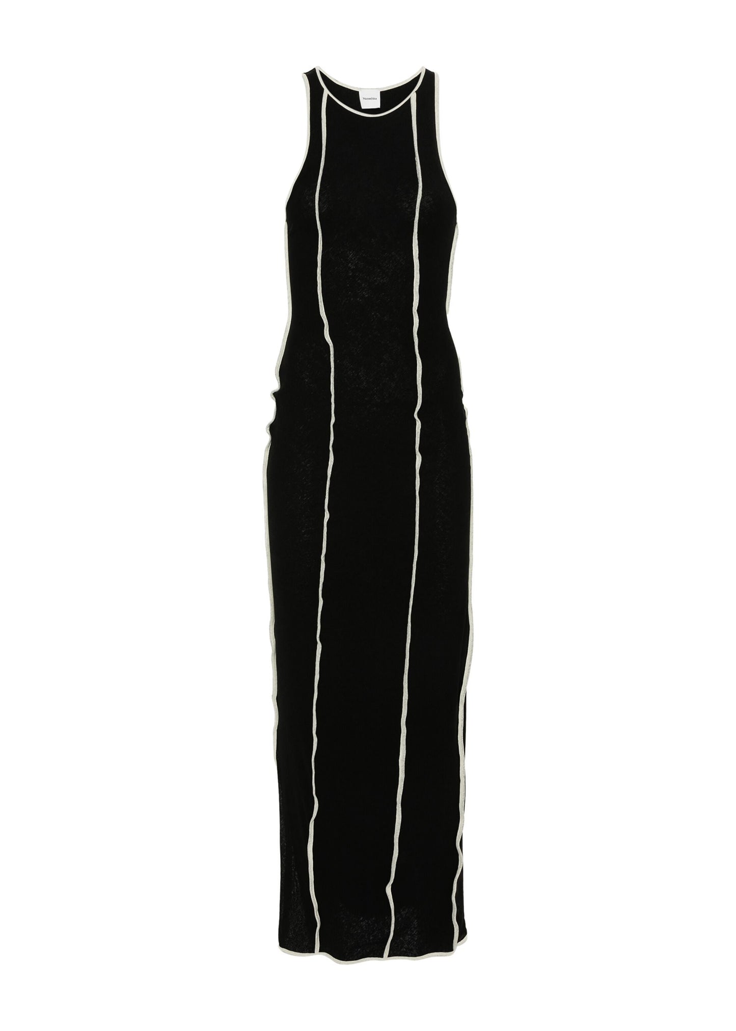 WANDA Patchwork Mesh-Jersey Midi Dress