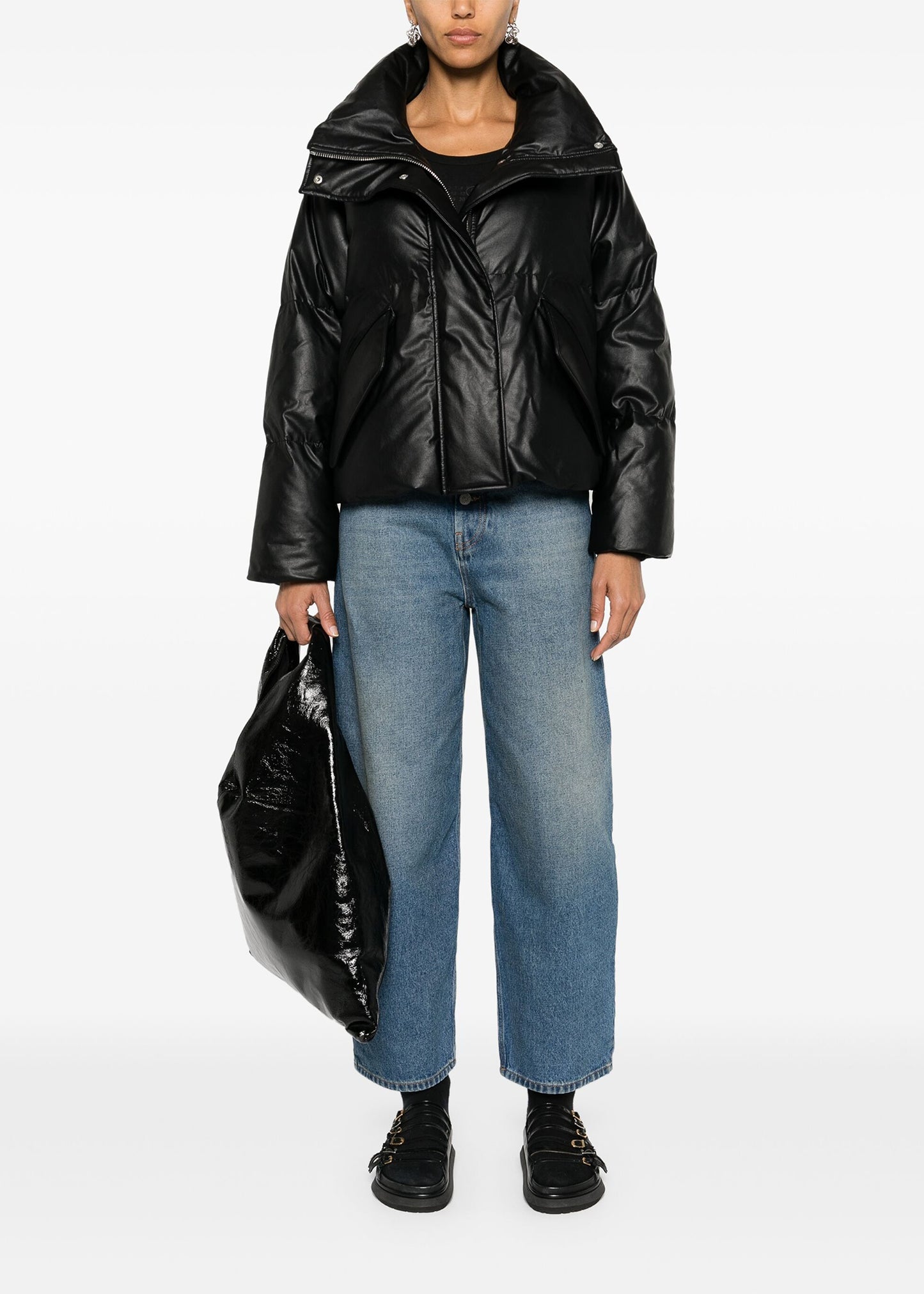 Funnel-neck Padded Jacket