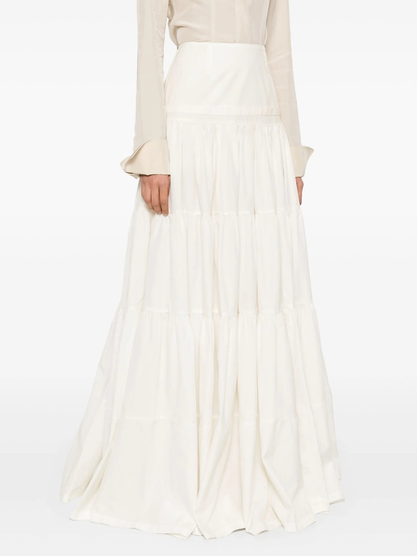 Flounced Maxi Skirt