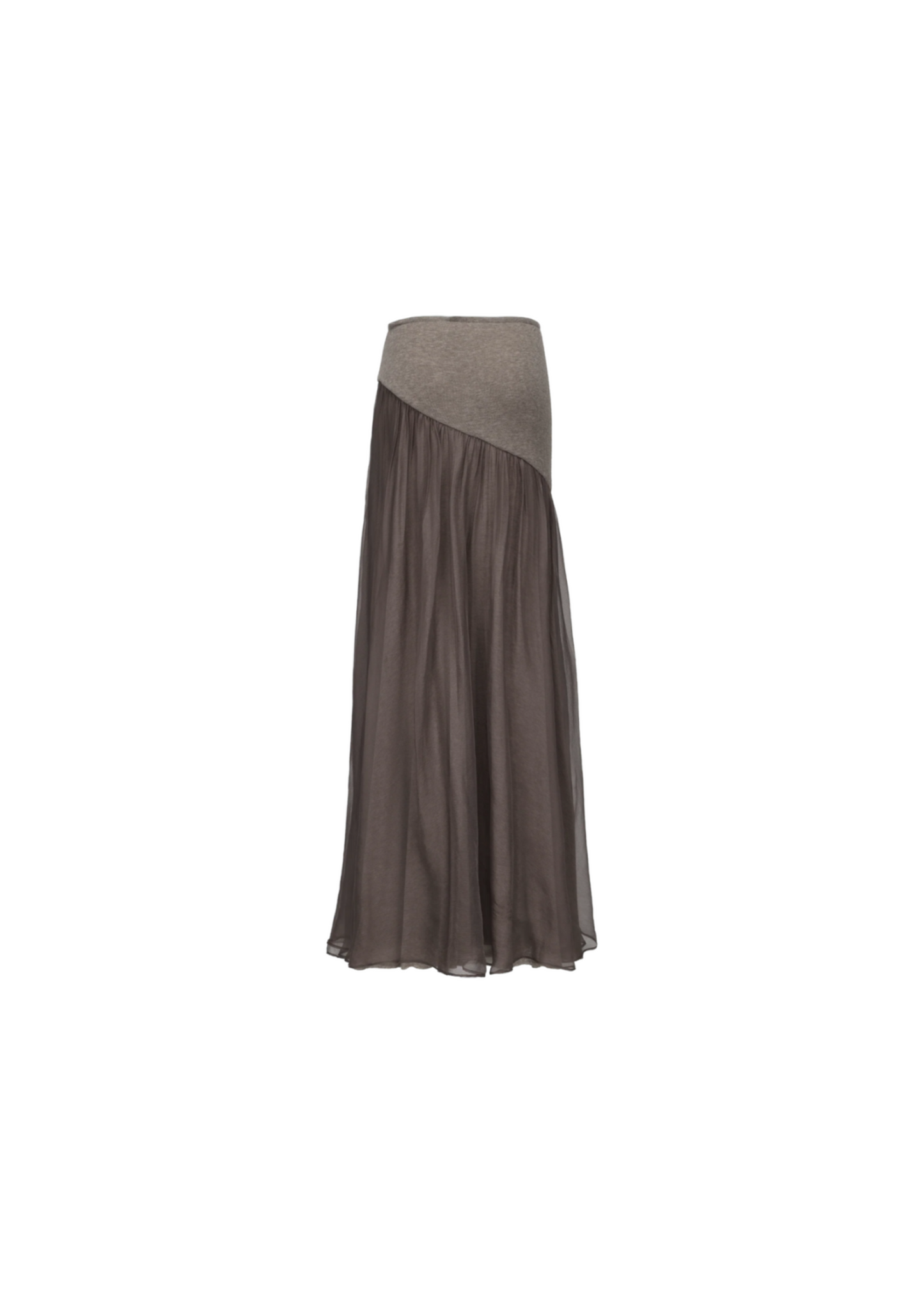 Silk Flared Midi Skirt