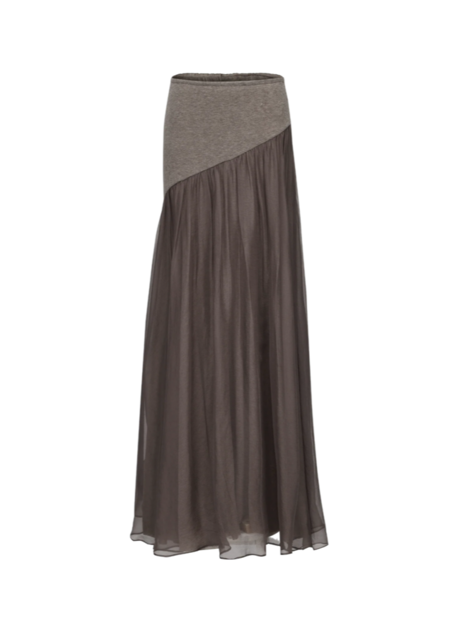 Silk Flared Midi Skirt