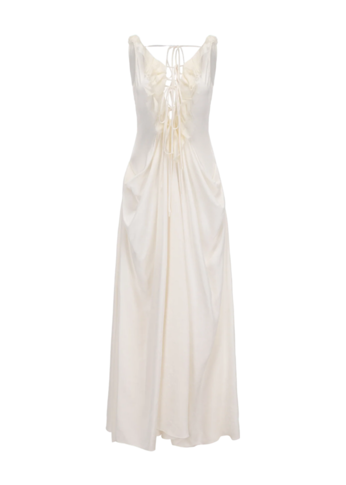 Draped Tie-Front Dress