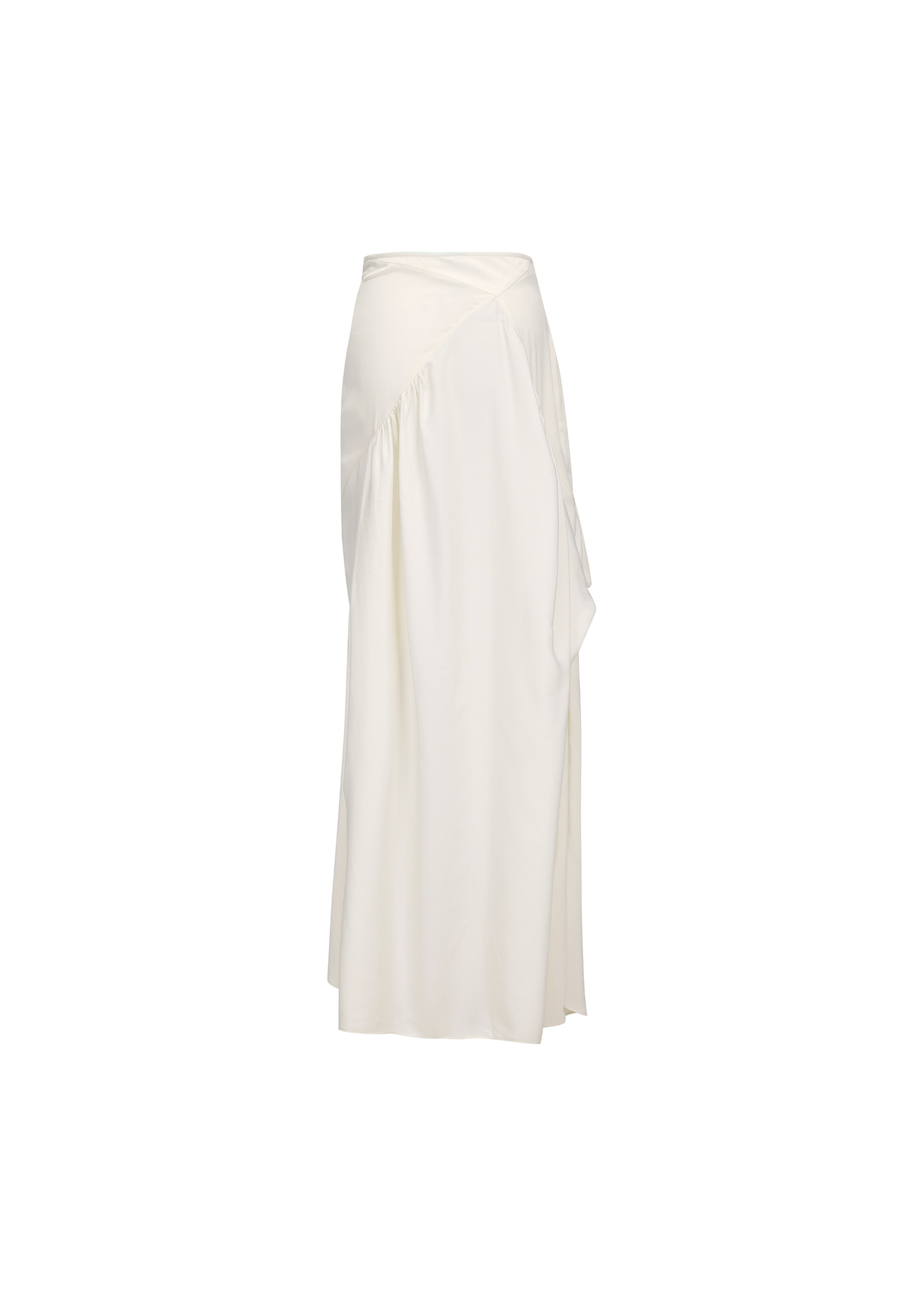 Asymmetric Ruched Skirt