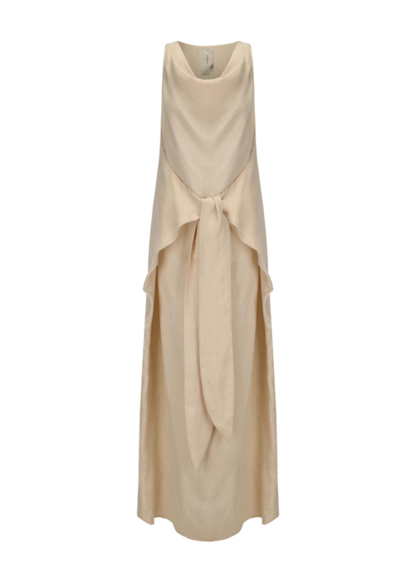 Draped Tie-front Dress