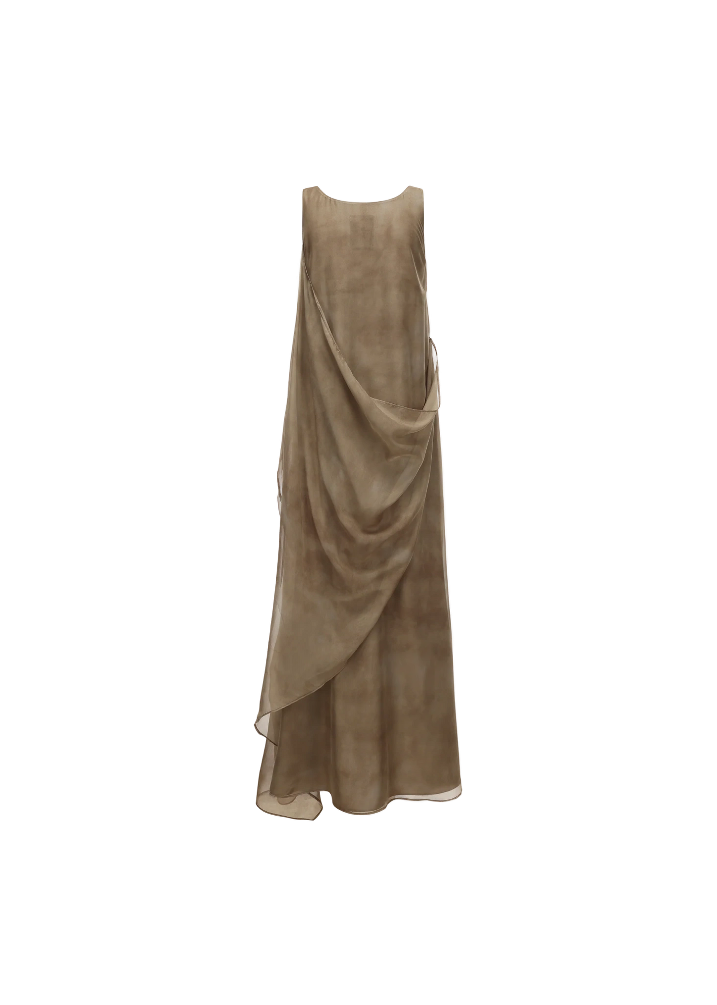 Printed Flounce Sleeveless Dress