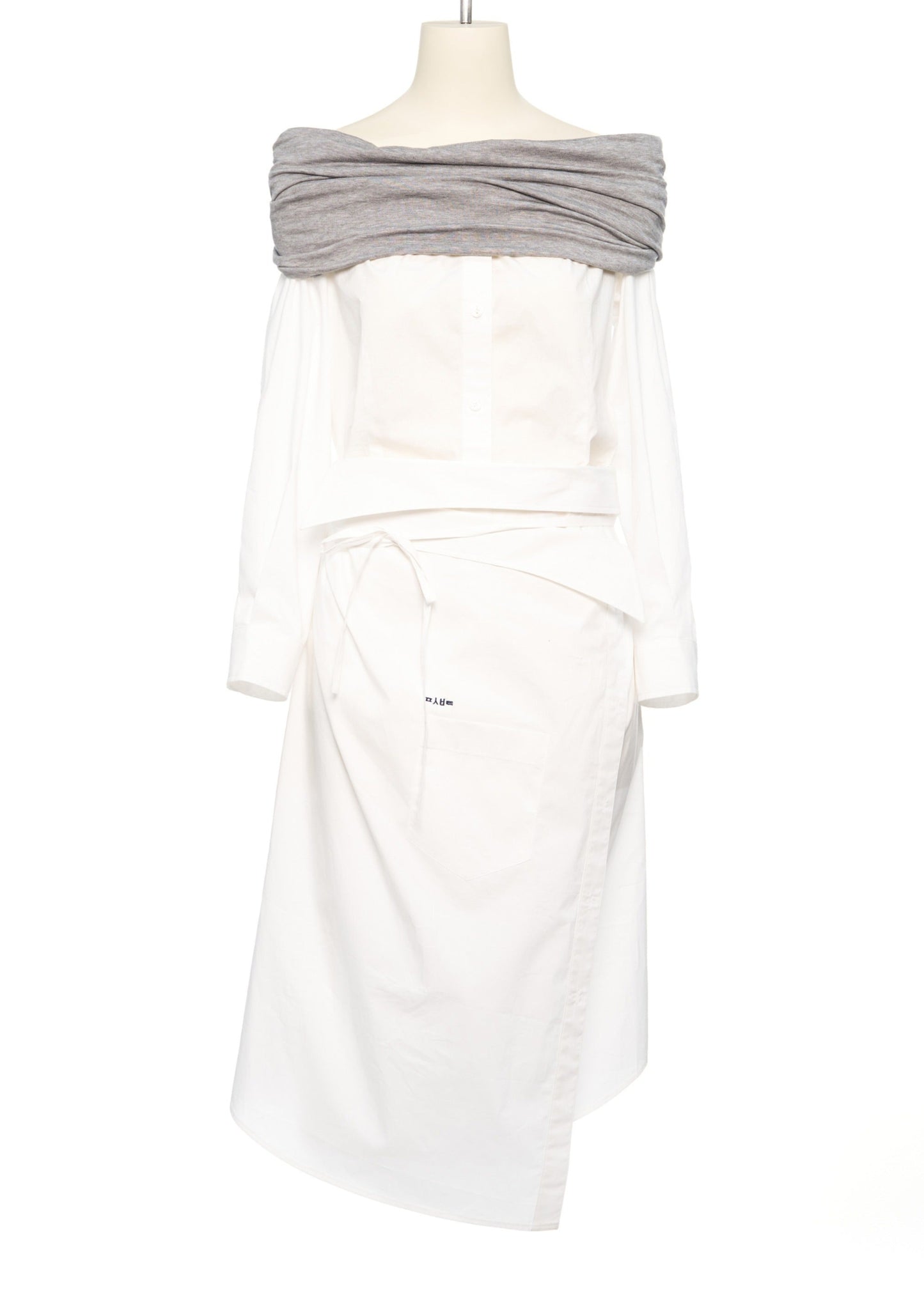 Jersey Shoulder Wrap Dress