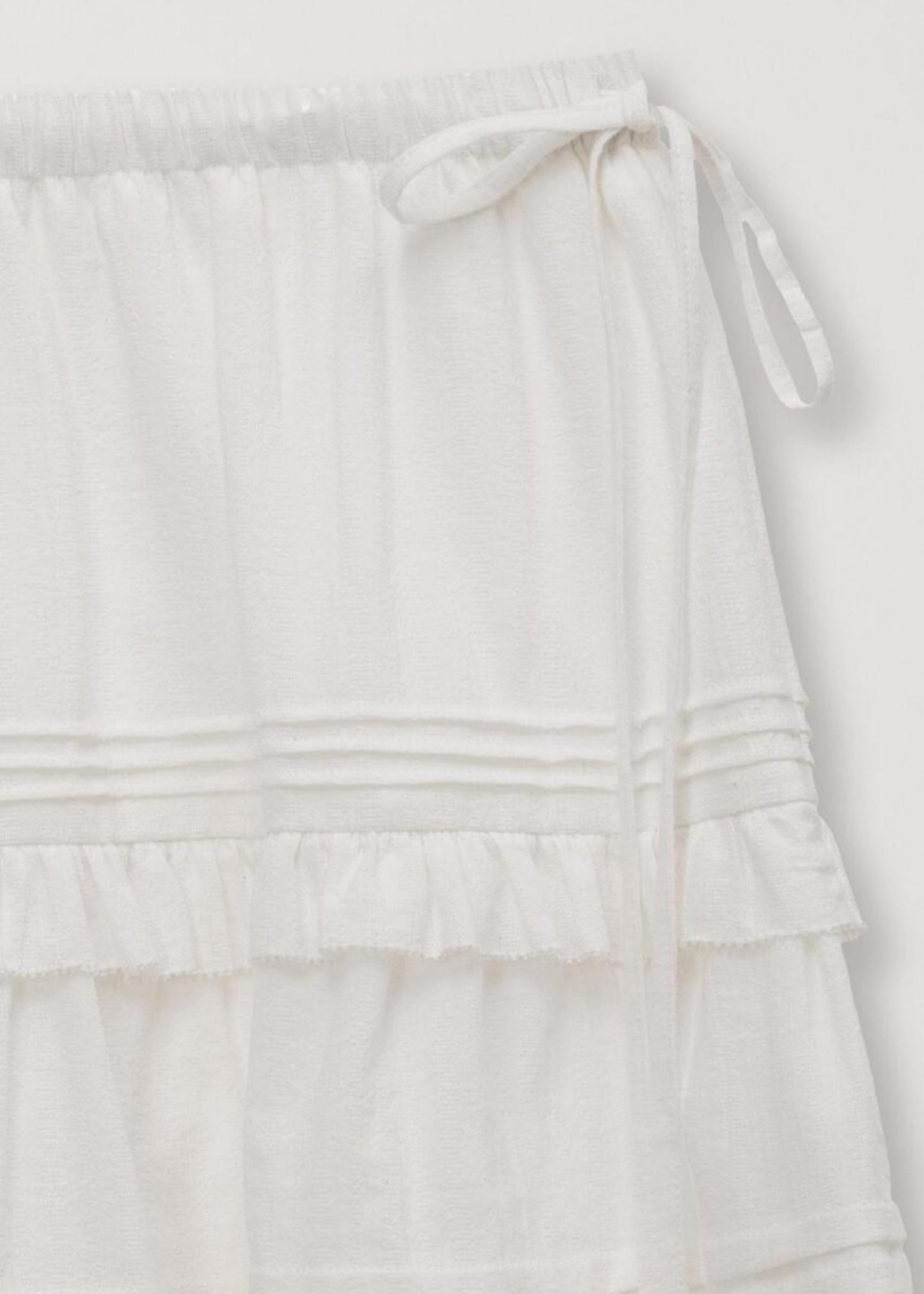 Shirring Ruffle Mini Skirt