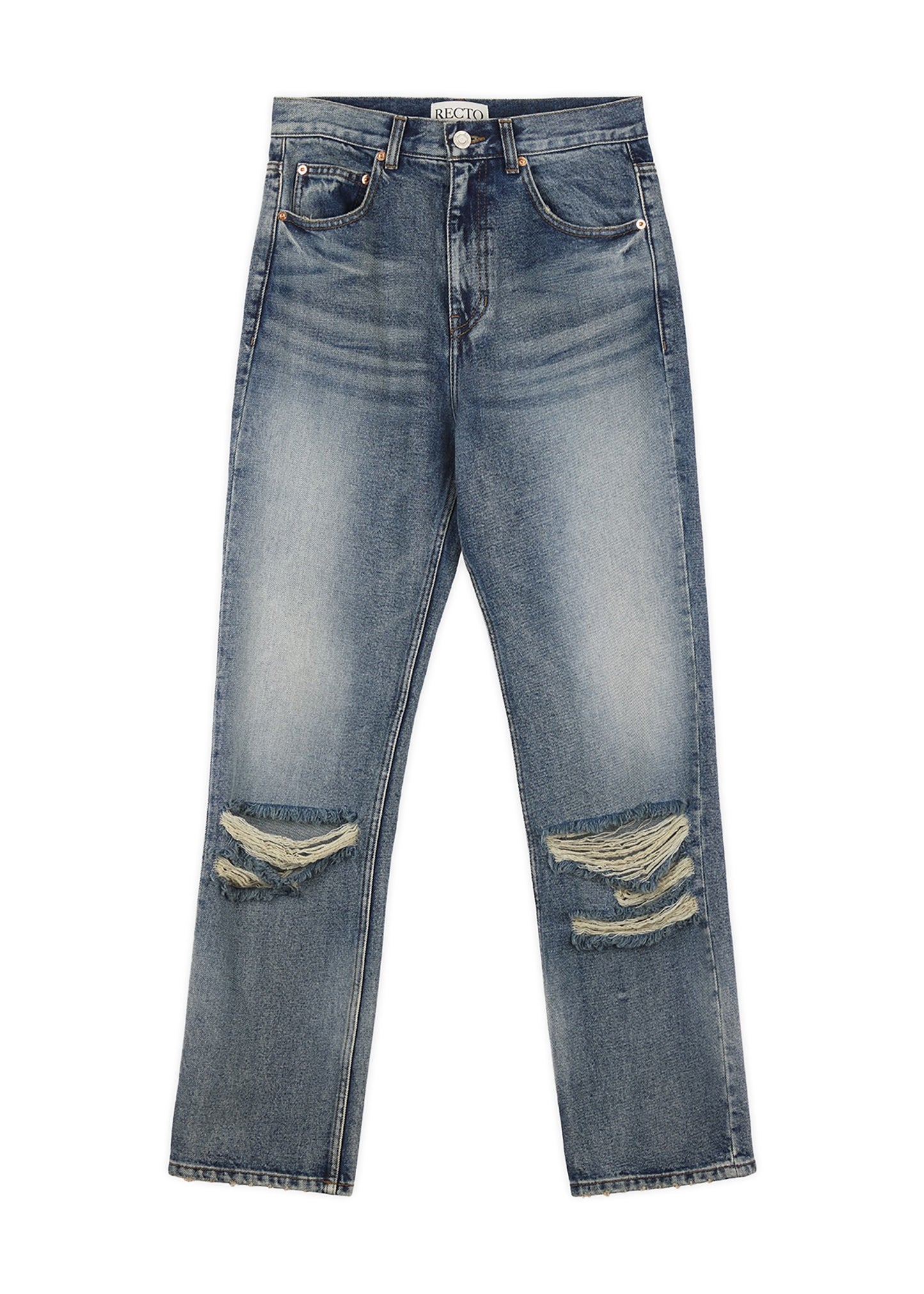 Destroyed Loose Fit Denim