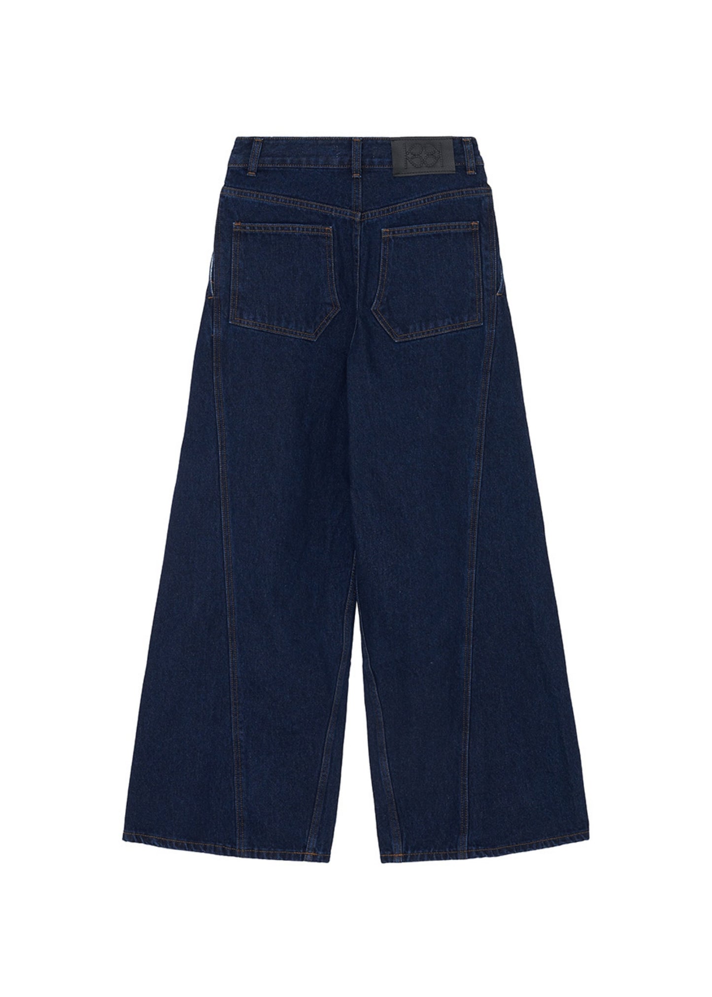 Curved Seam Wide Jeans