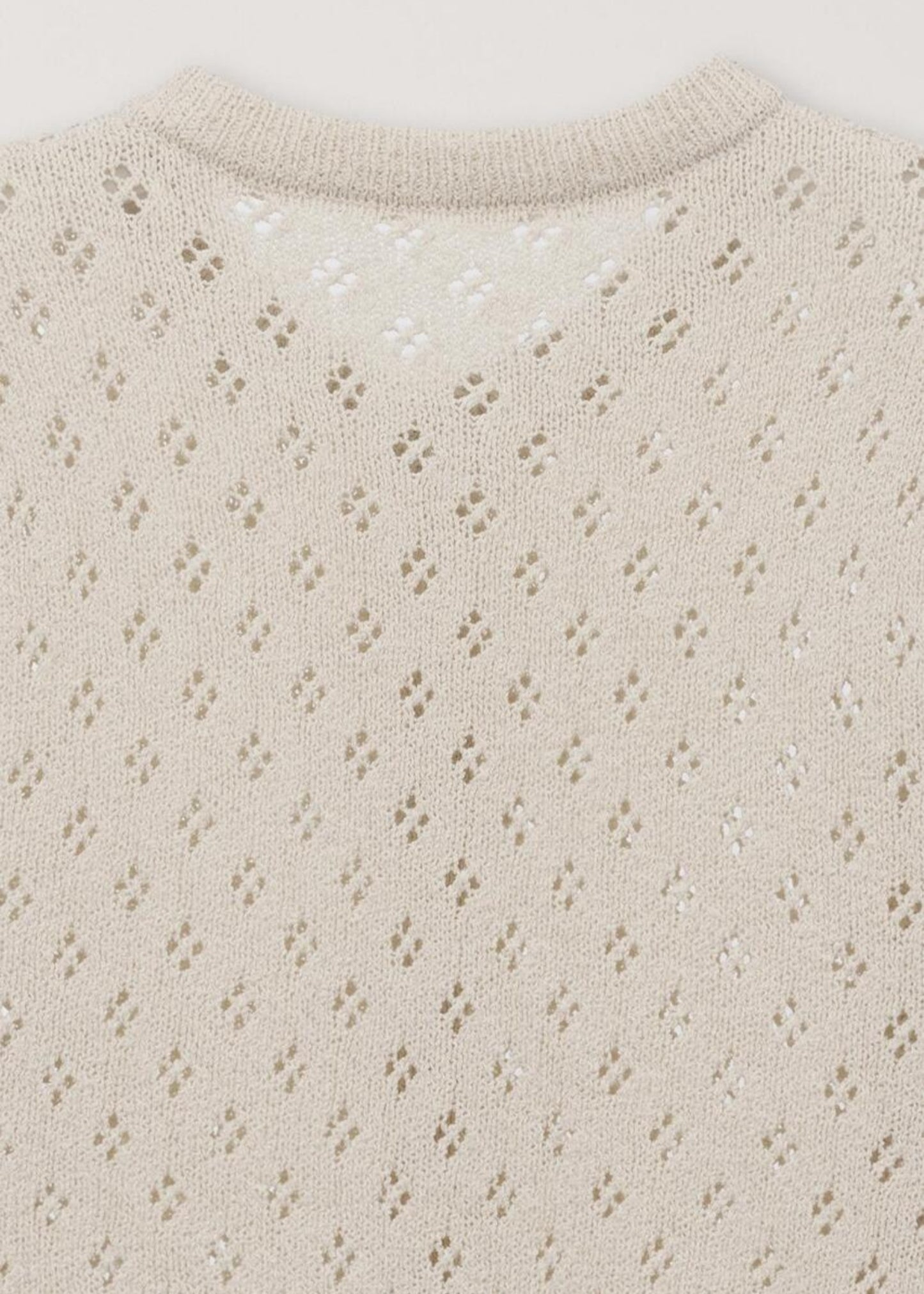 Crochet Crewneck Cardigan