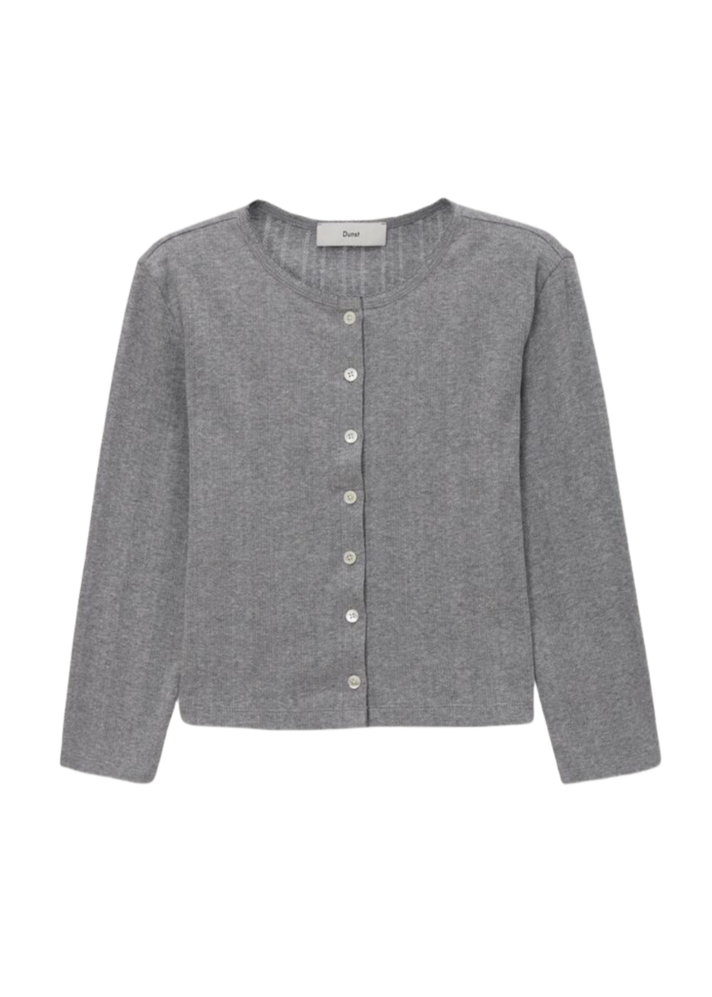 Pointelle Crewneck Cardigan