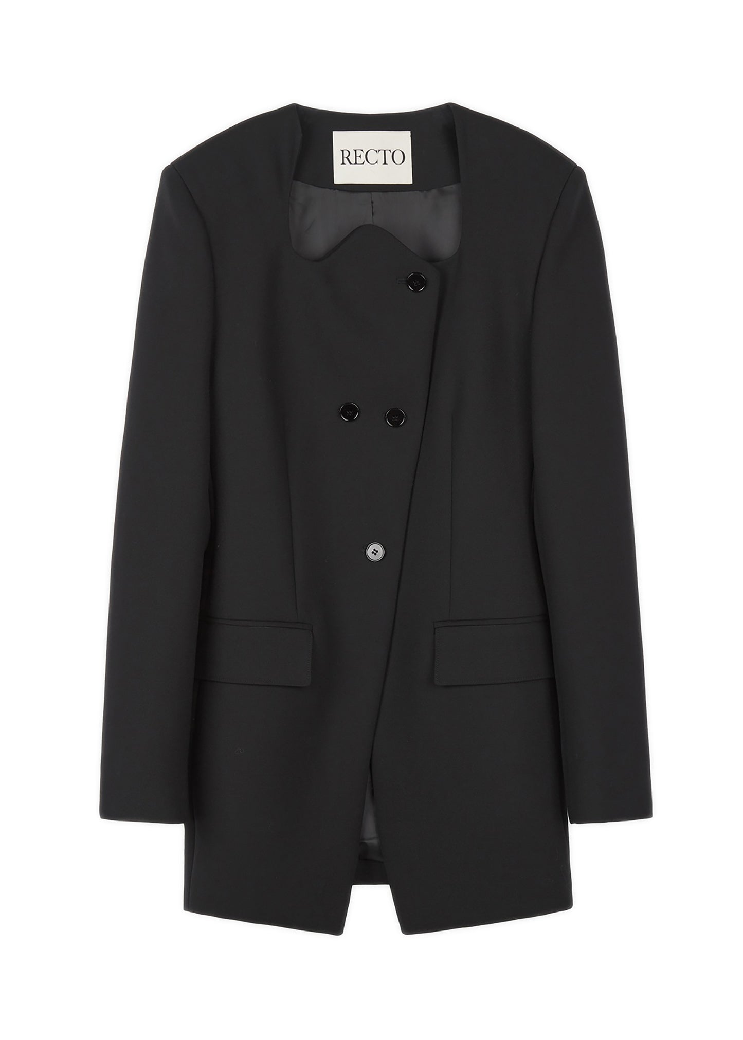 RC Signature Curved Neck Long Jacket