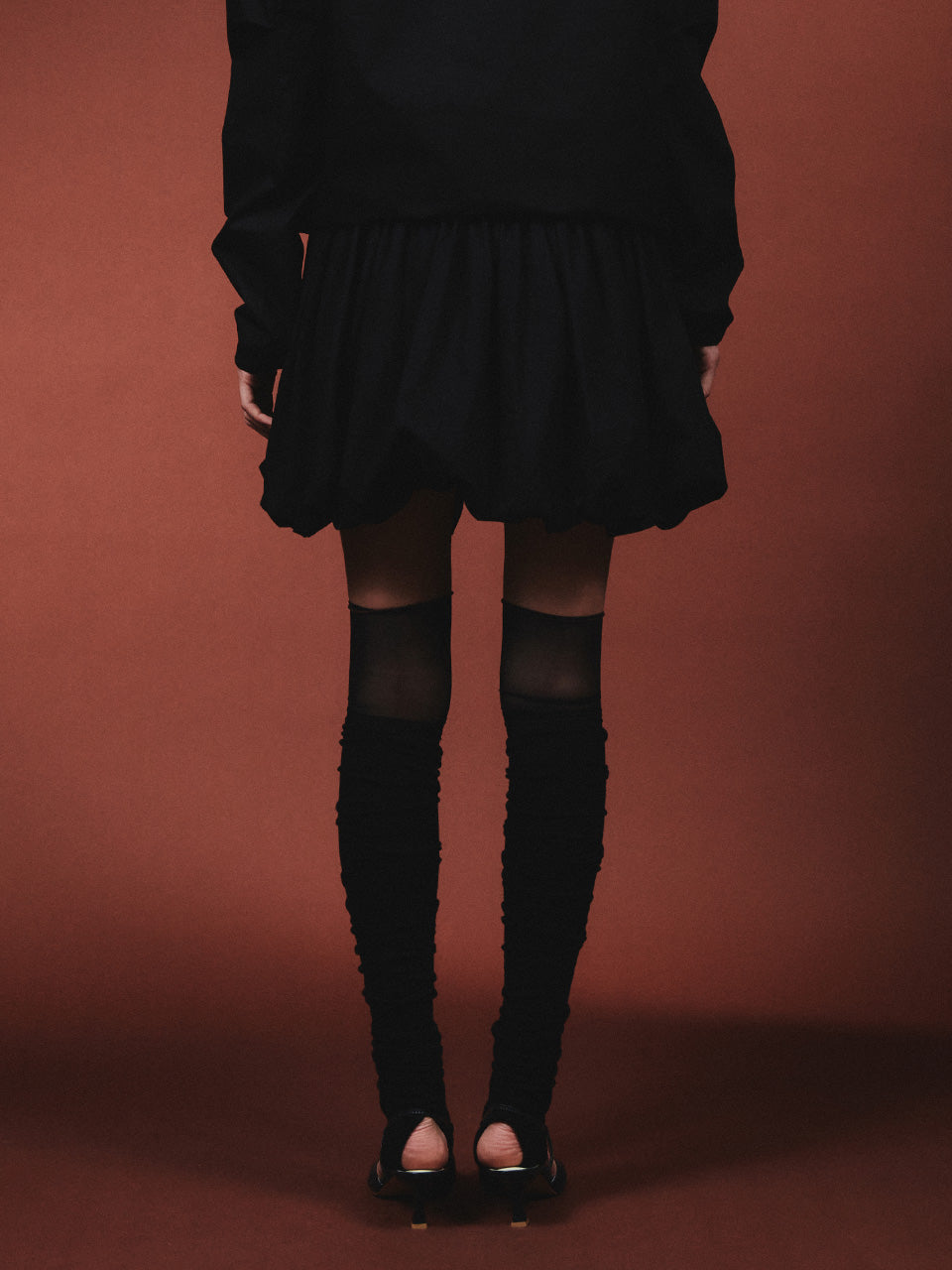 Pumpkin Pleated Skirt