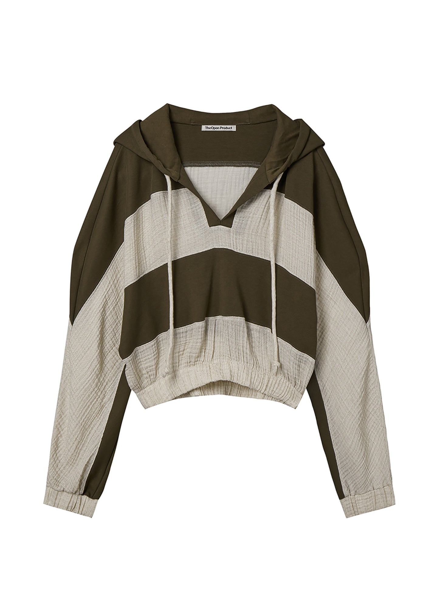 Stripe Cropped Hoodie