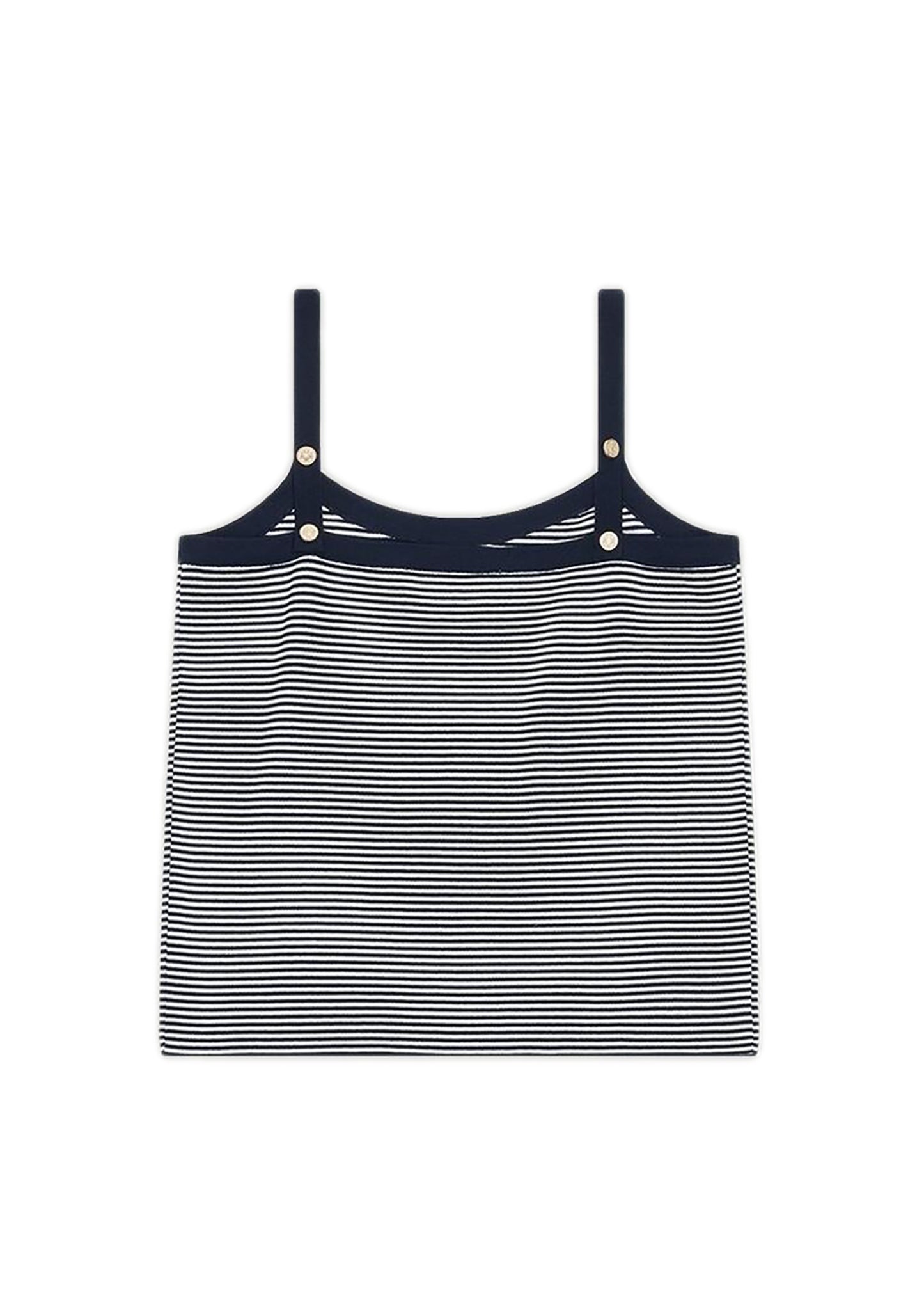 Button Point Sleeveless Knit Top