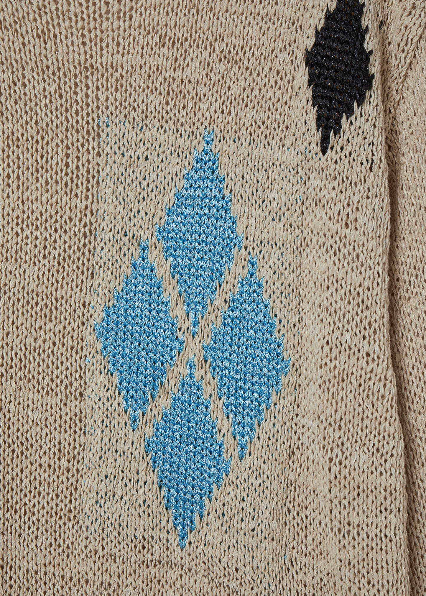 Argyle Cut-out Knit Pullover
