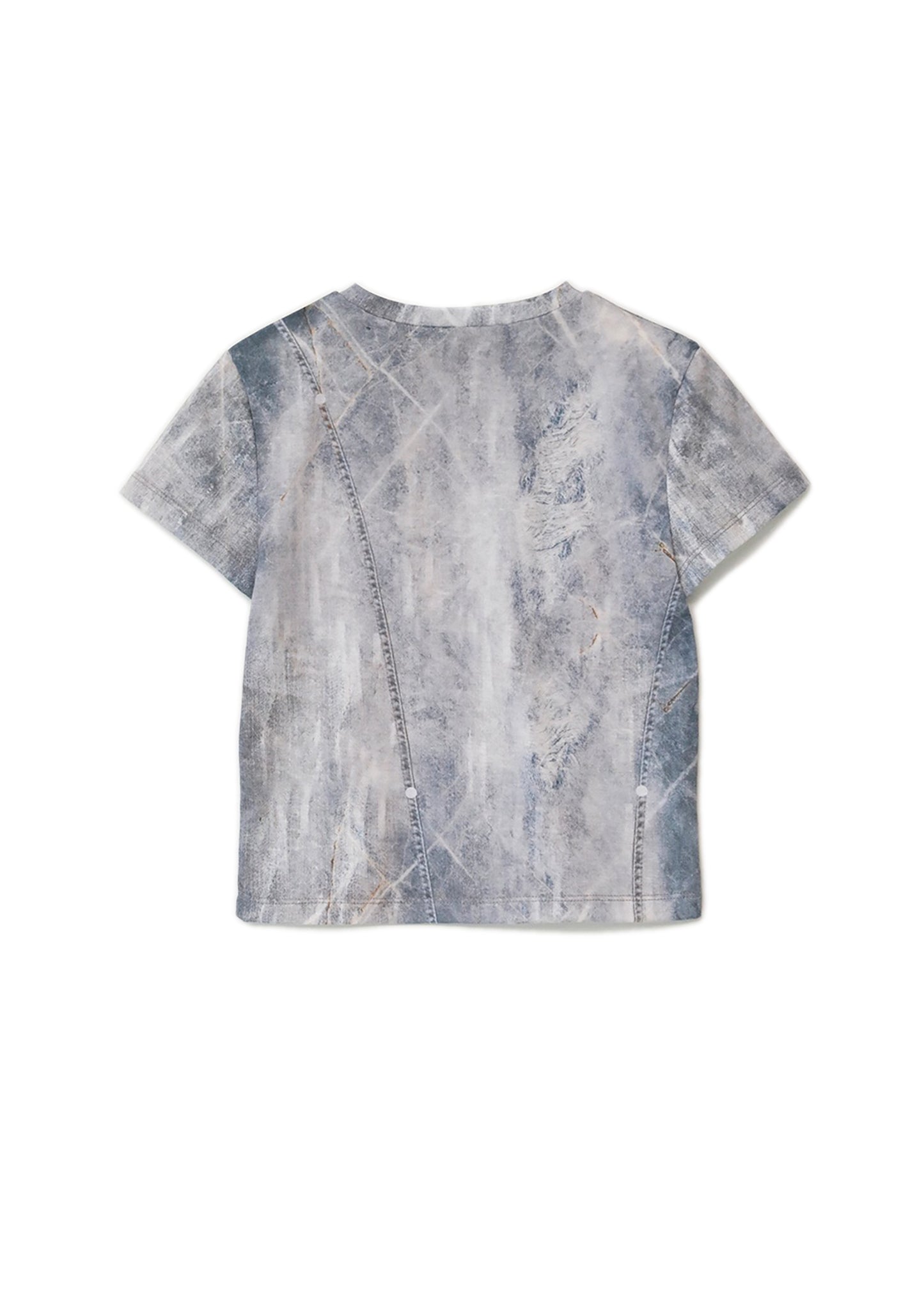 Denim Full Print Round T-shirt