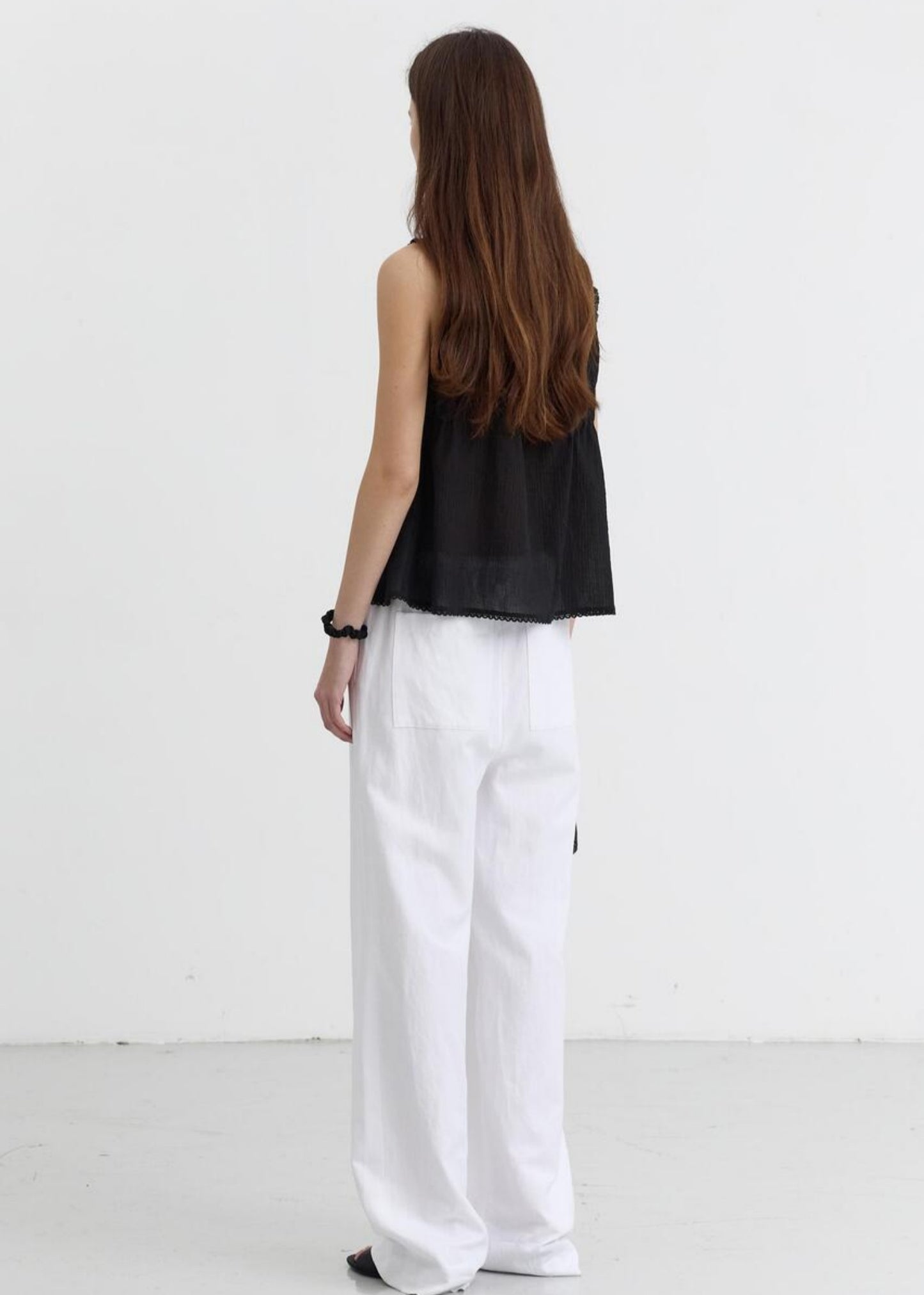 Shirring Sleeveless Blouse