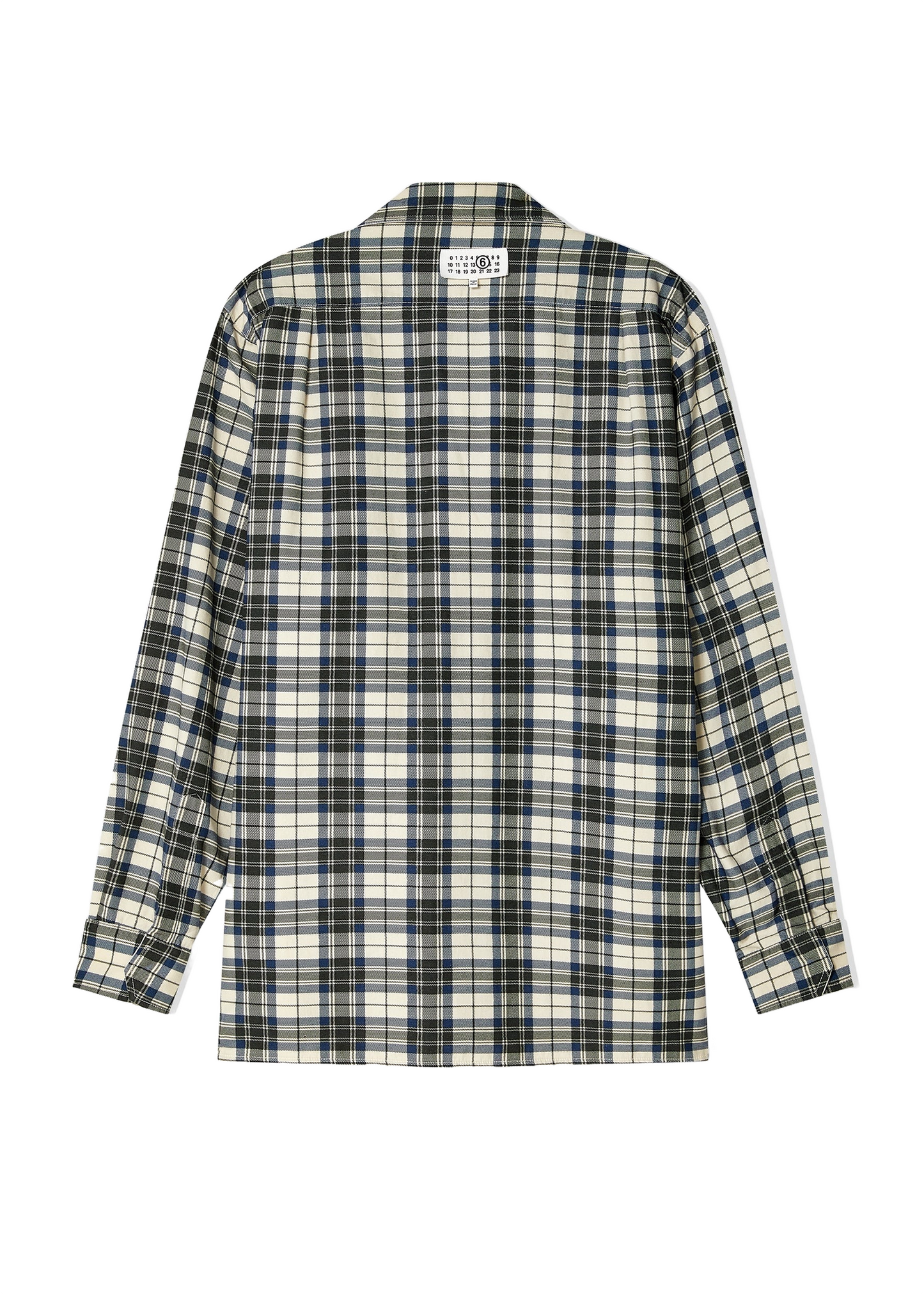 Reversible Cream Plaid Pattern Shirt
