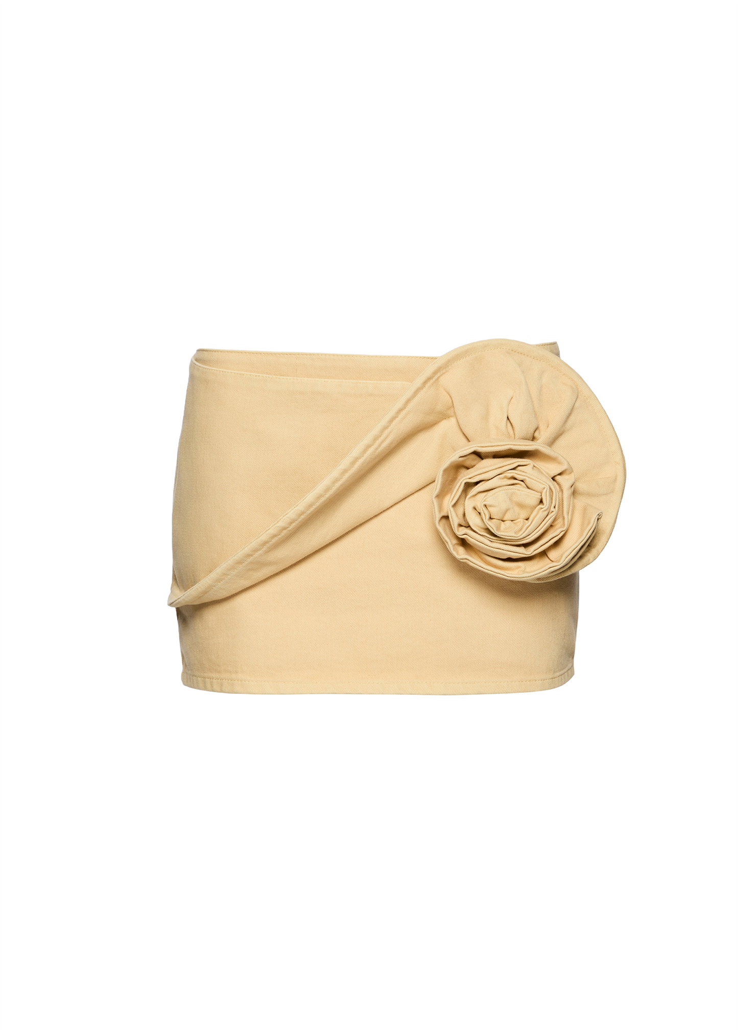 Low Waist Floral Appliqué Mini Skirt