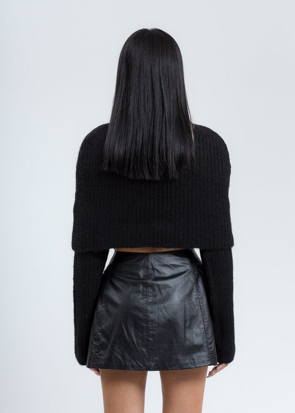 Turtleneck Knit Cape
